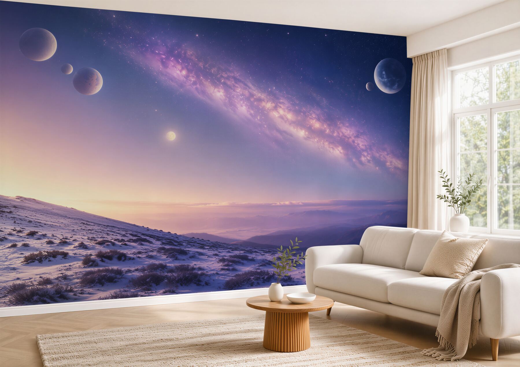 Fototapeta przestrzeń kosmiczna z planetami?v23