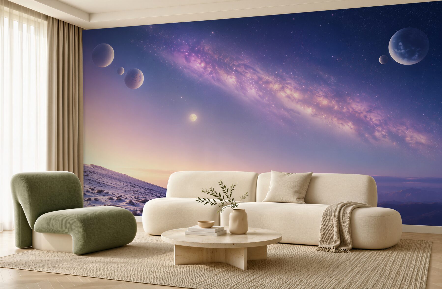 Fototapeta przestrzeń kosmiczna z planetami?v23