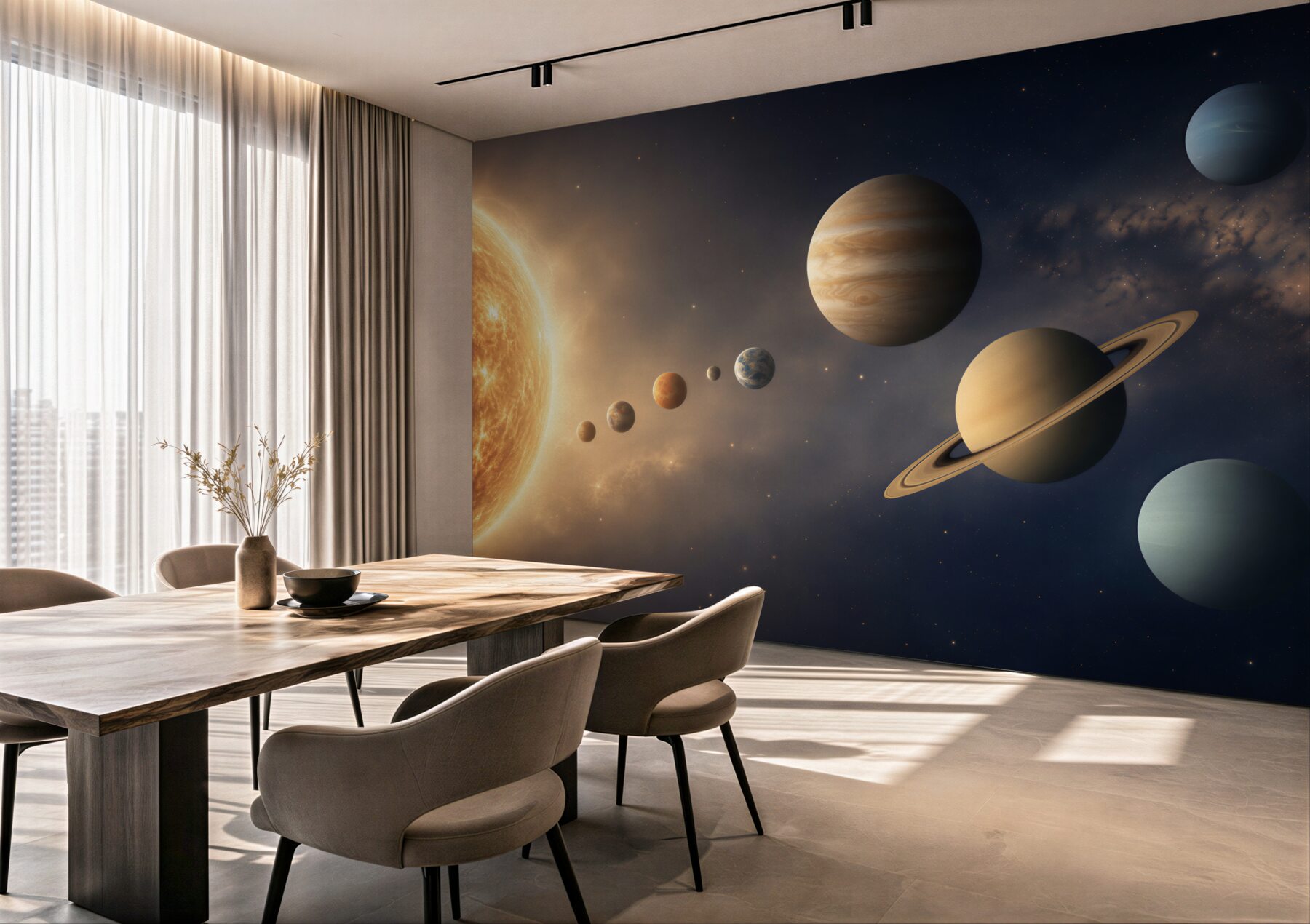 Fototapeta związek między planetami a Słońcem?v23