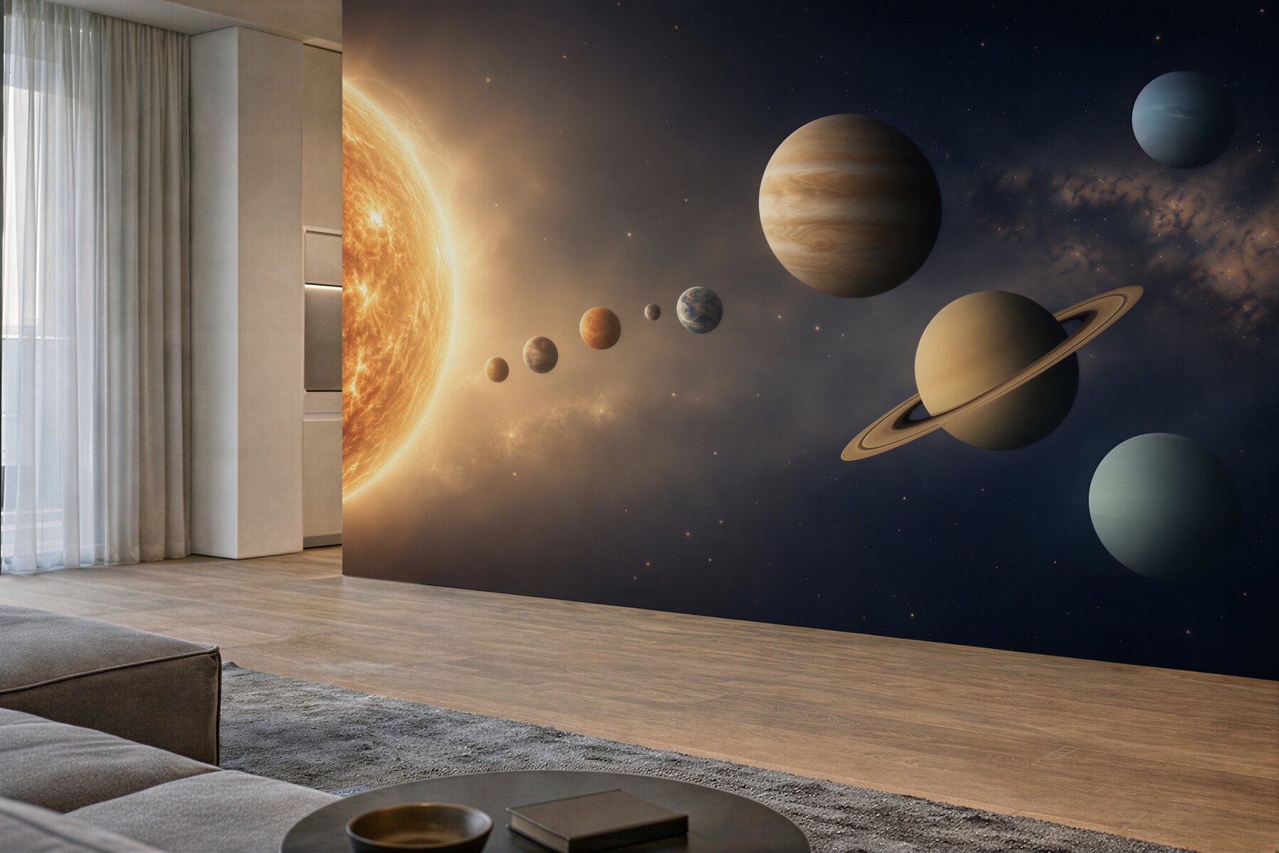 Fototapeta związek między planetami a Słońcem?v23