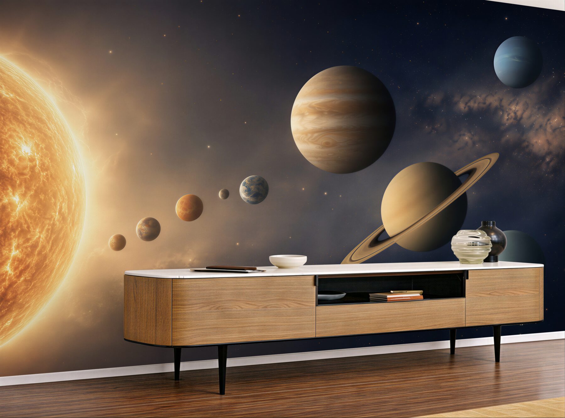 Fototapeta związek między planetami a Słońcem?v23