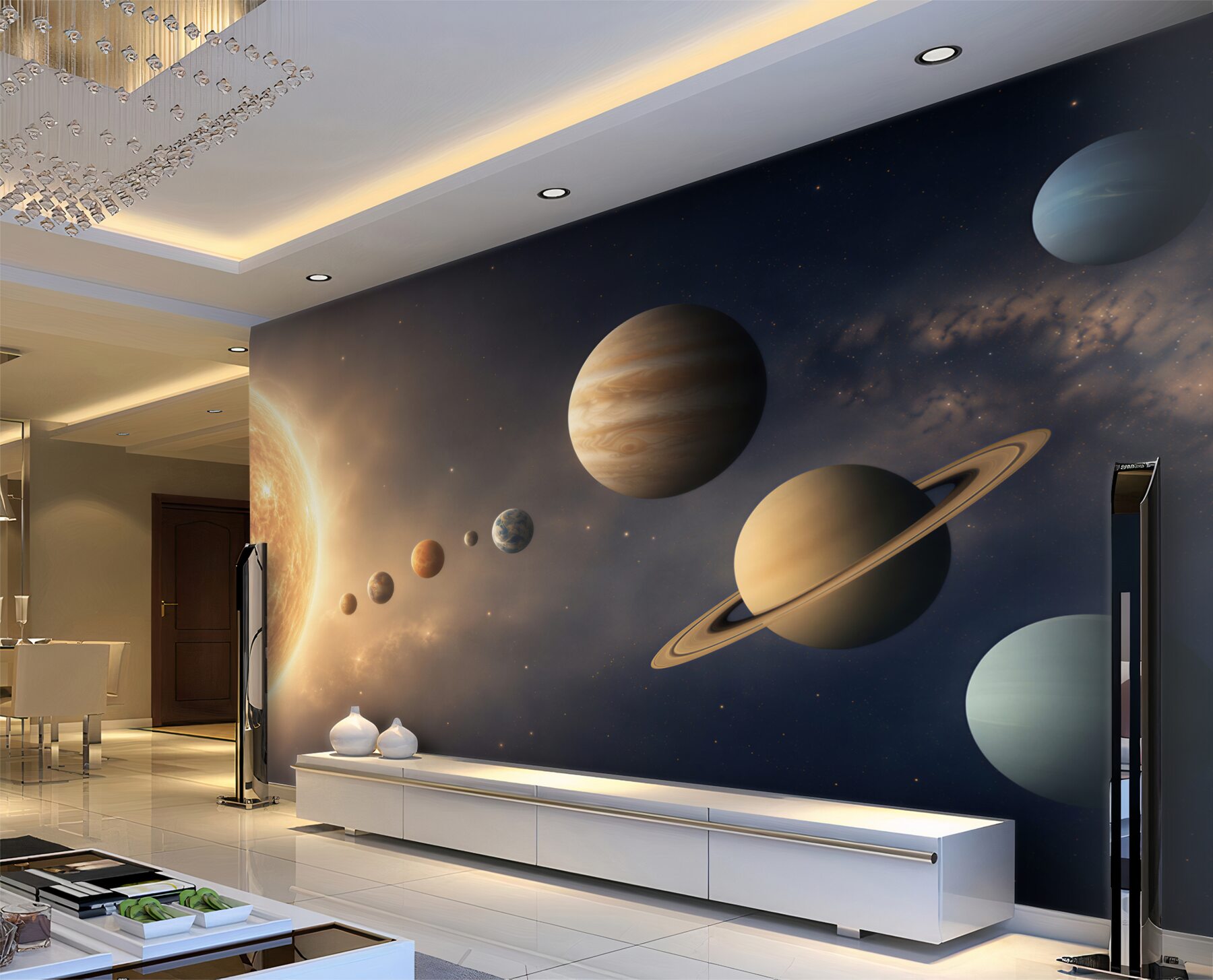 Fototapeta związek między planetami a Słońcem?v23