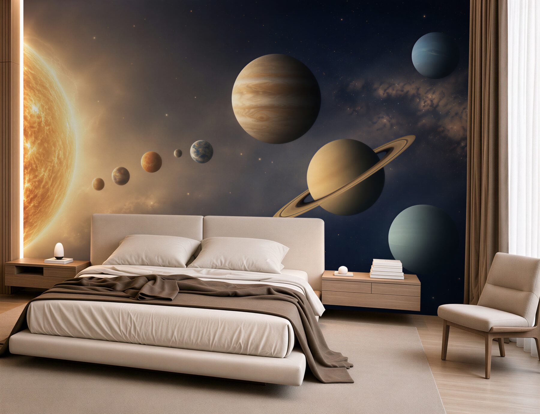 Fototapeta związek między planetami a Słońcem?v23