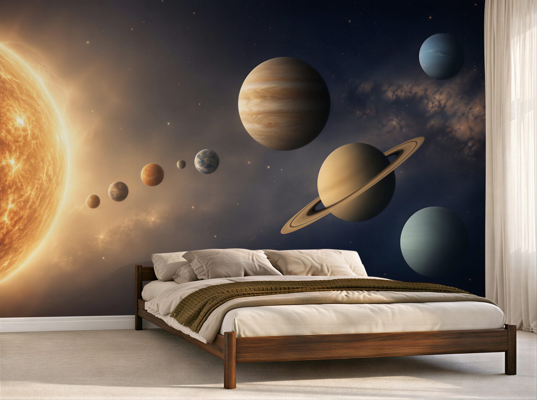 Fototapeta związek między planetami a Słońcem