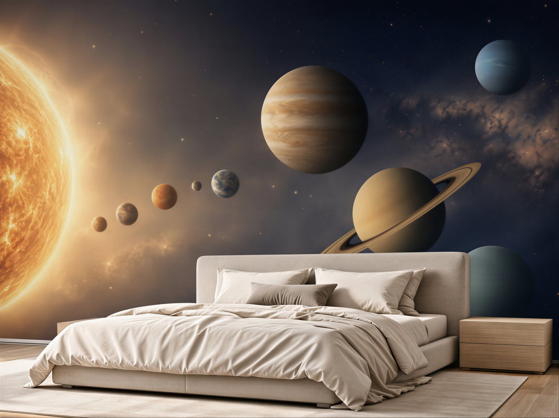 Fototapeta związek między planetami a Słońcem?v23