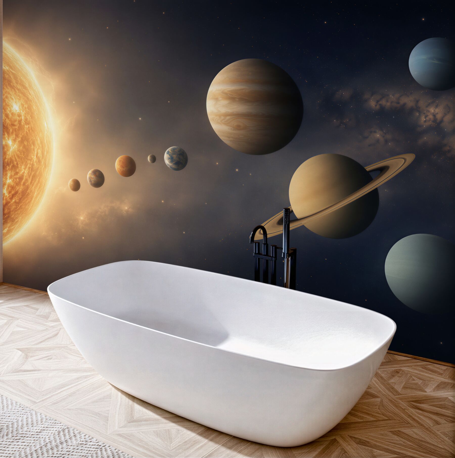 Fototapeta związek między planetami a Słońcem?v23