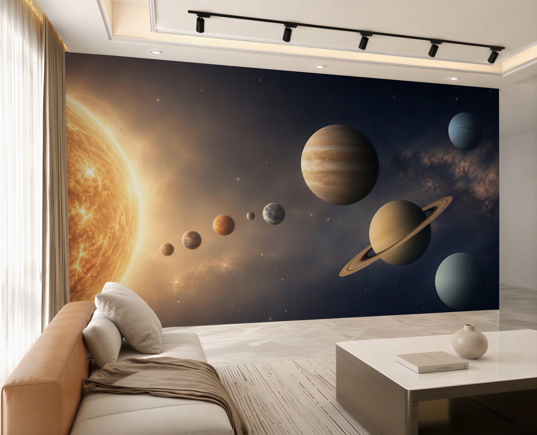 Fototapeta związek między planetami a Słońcem?v23