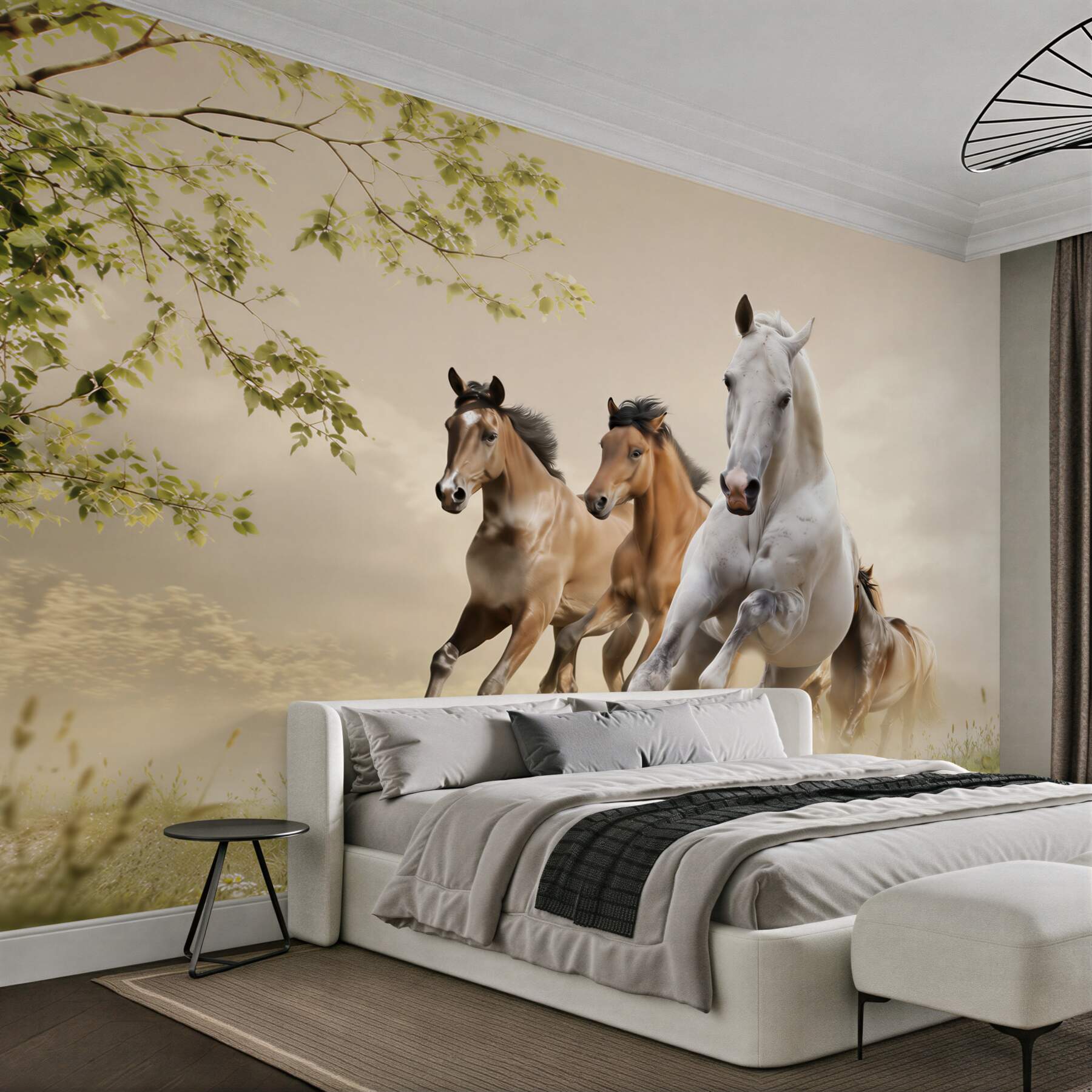 Fototapeta galop różnych koni rozbijających cegłę?v23