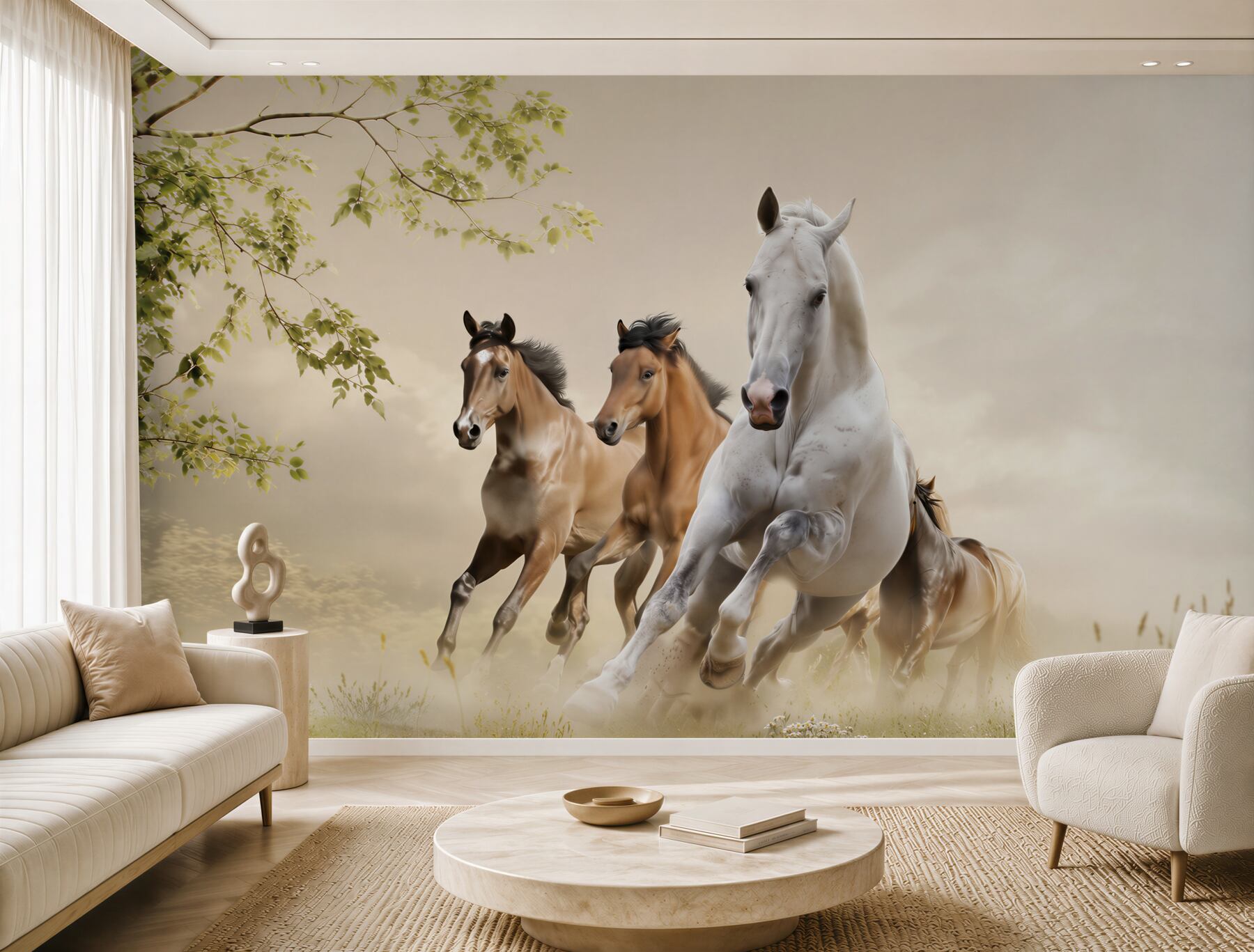 Fototapeta galop różnych koni rozbijających cegłę?v23