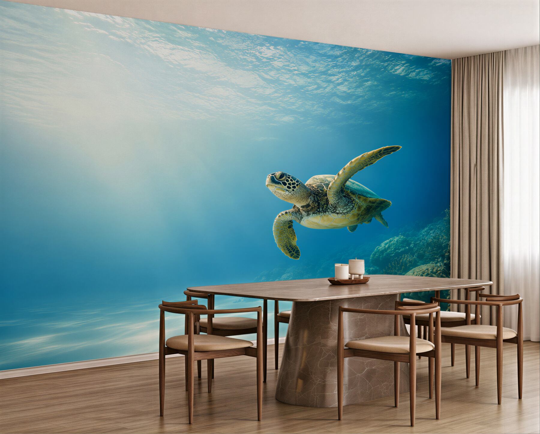 Fototapeta zielony żółw w oceanie?v23