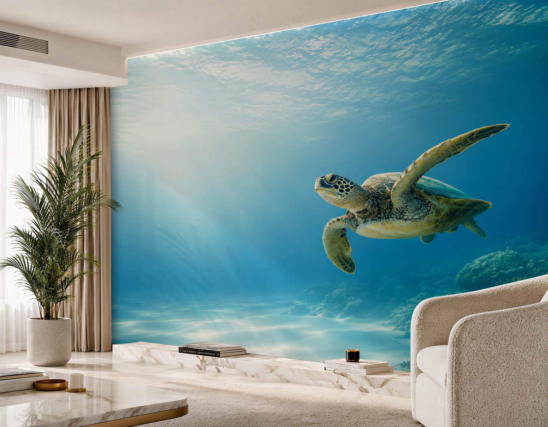 Fototapeta zielony żółw w oceanie?v23
