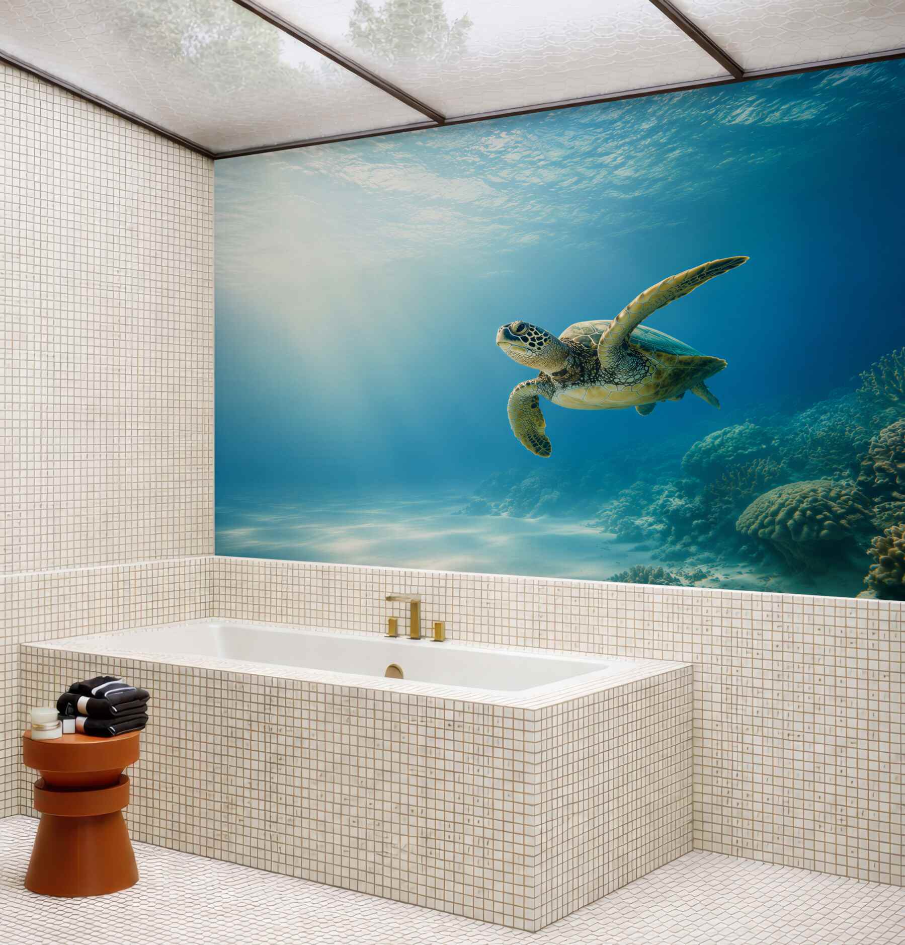 Fototapeta zielony żółw w oceanie?v23