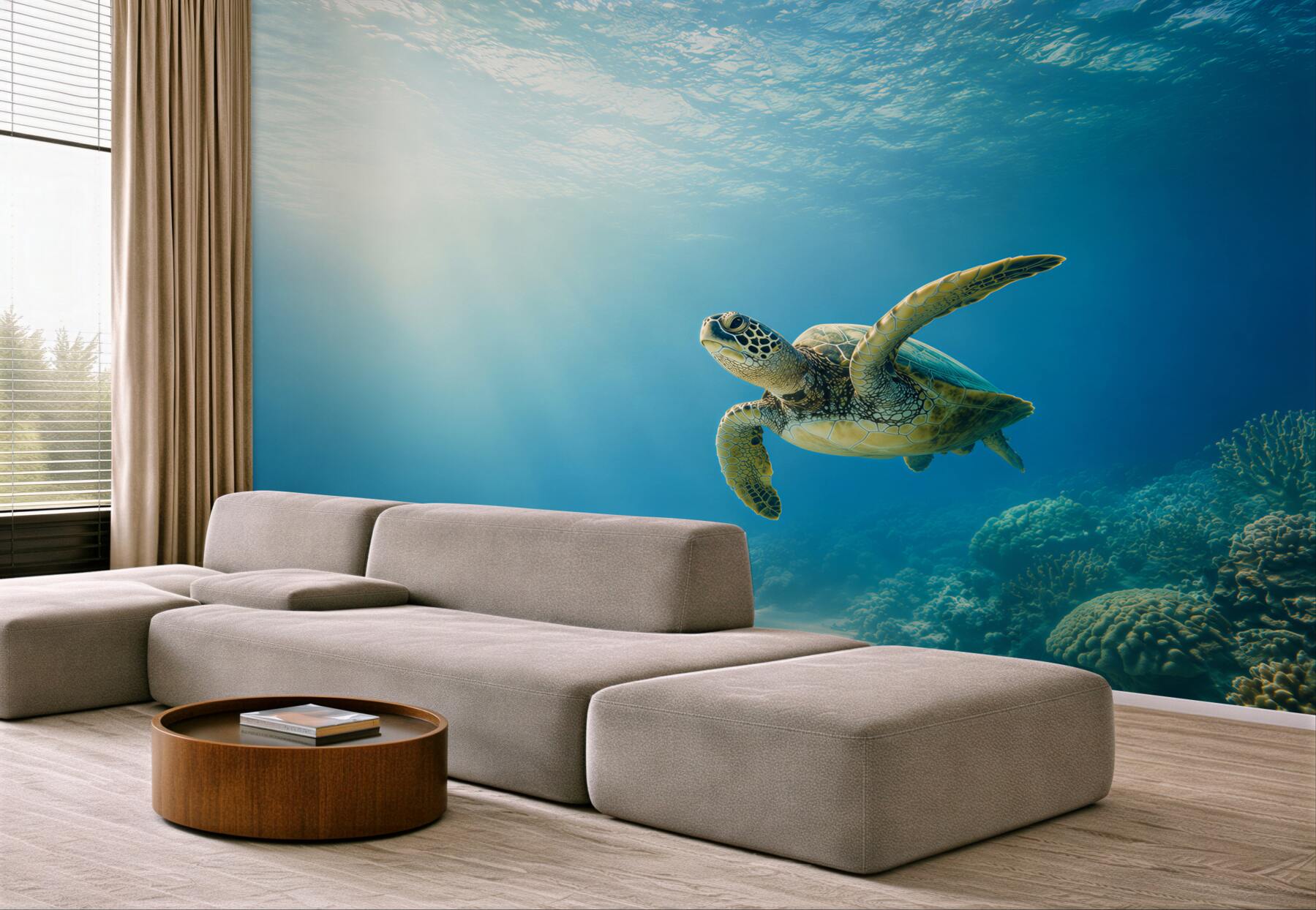 Fototapeta zielony żółw w oceanie?v23