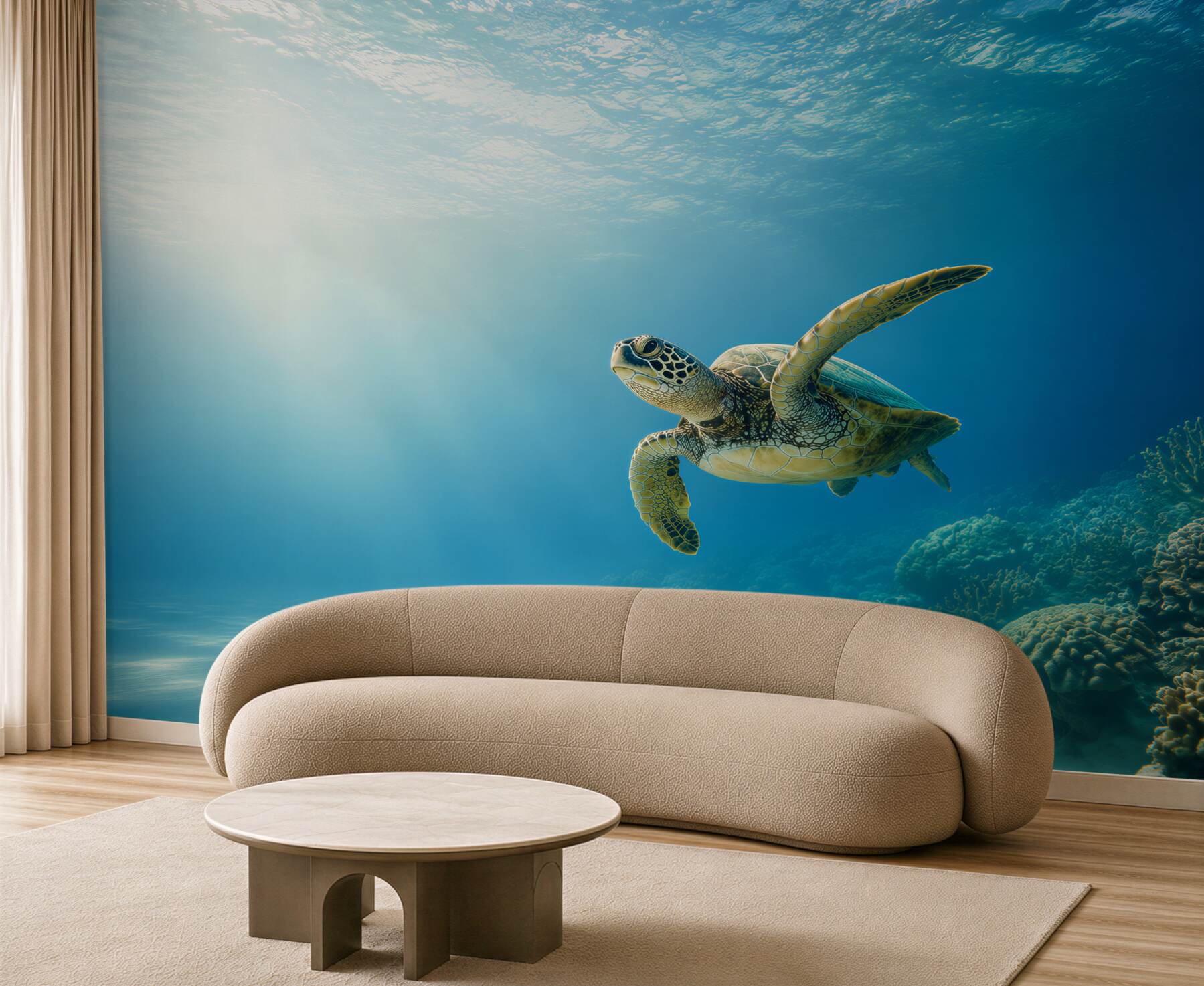 Fototapeta zielony żółw w oceanie?v23