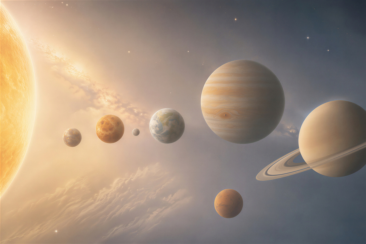 Fototapeta parada planet wokół słońca