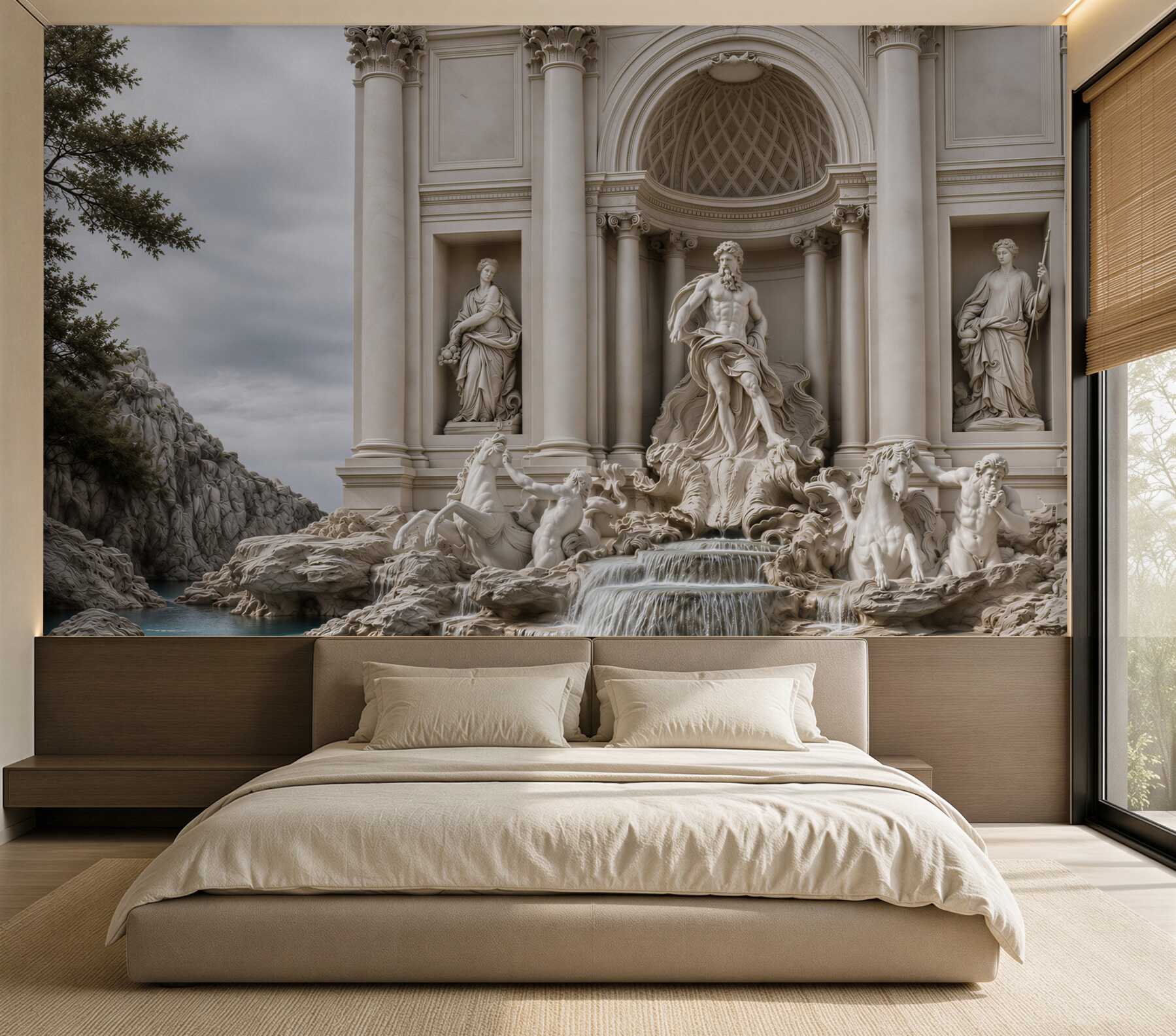 Fototapeta rzeźby przy Fontannie di Trevi