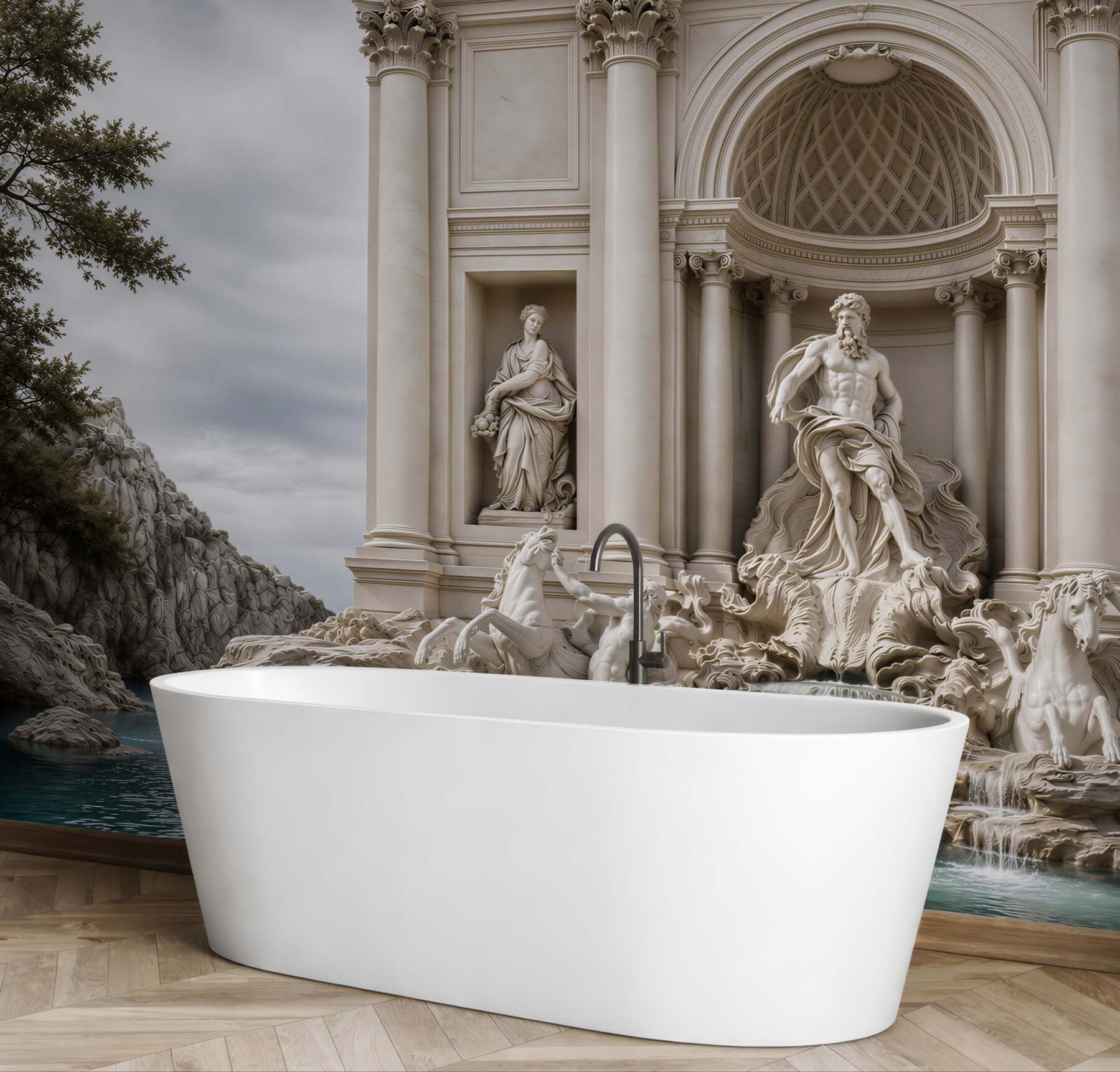 Fototapeta rzeźby przy Fontannie di Trevi?v23