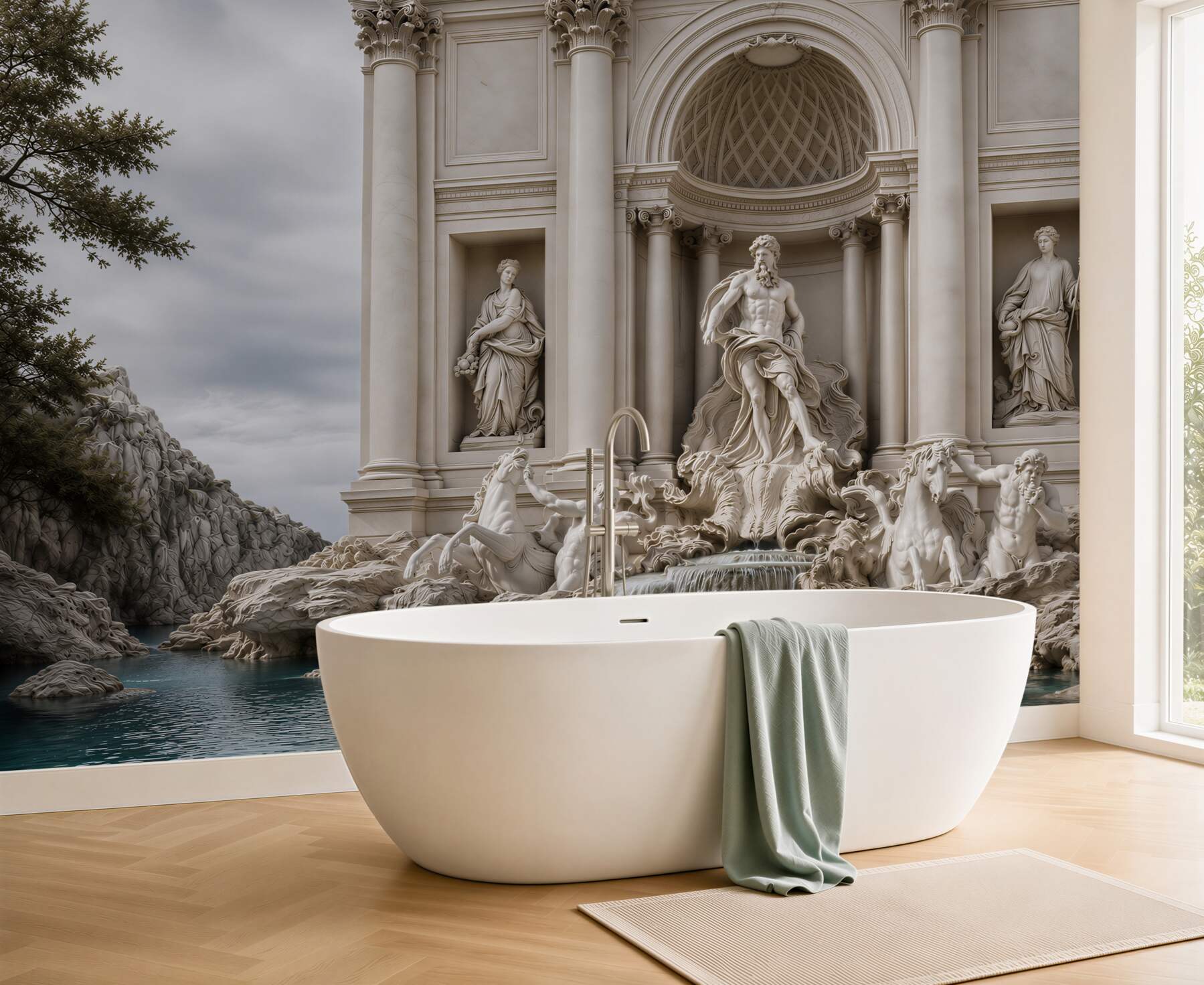 Fototapeta rzeźby przy Fontannie di Trevi?v23