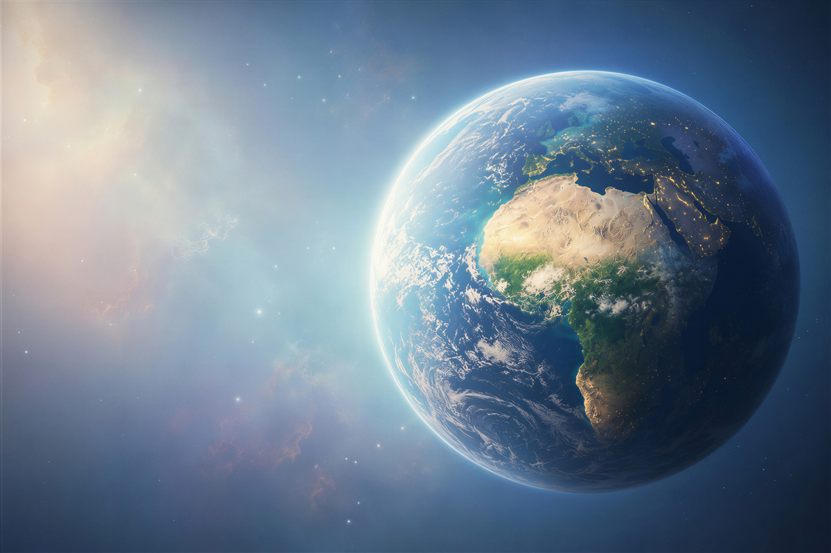 Fototapeta planeta Ziemia i Afryka