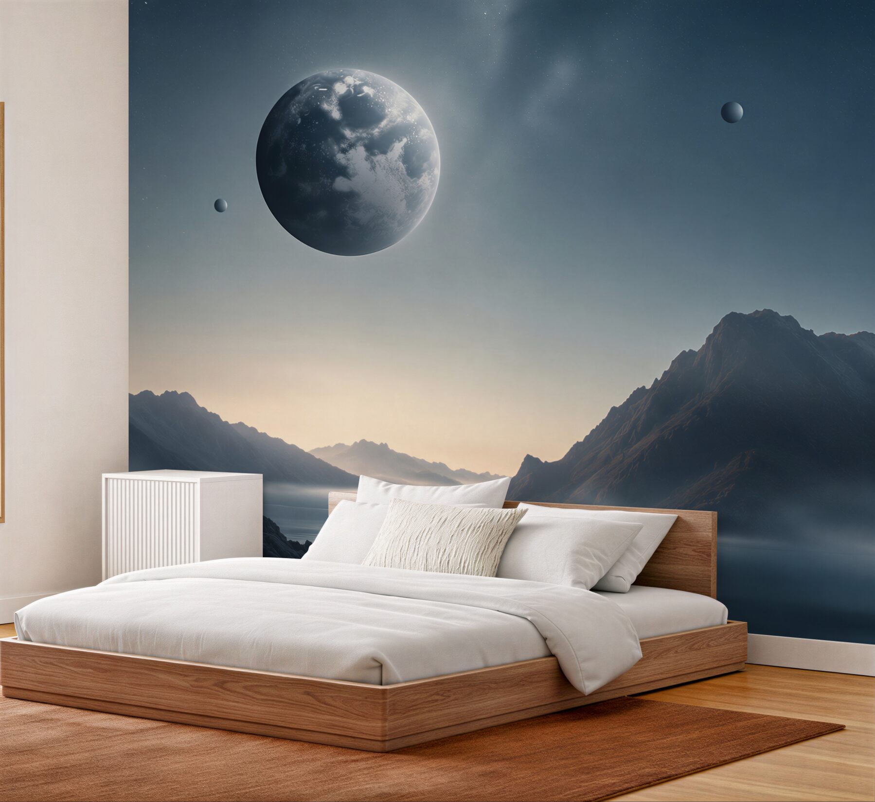 Fototapeta deszcz meteorów i księżyc?v23