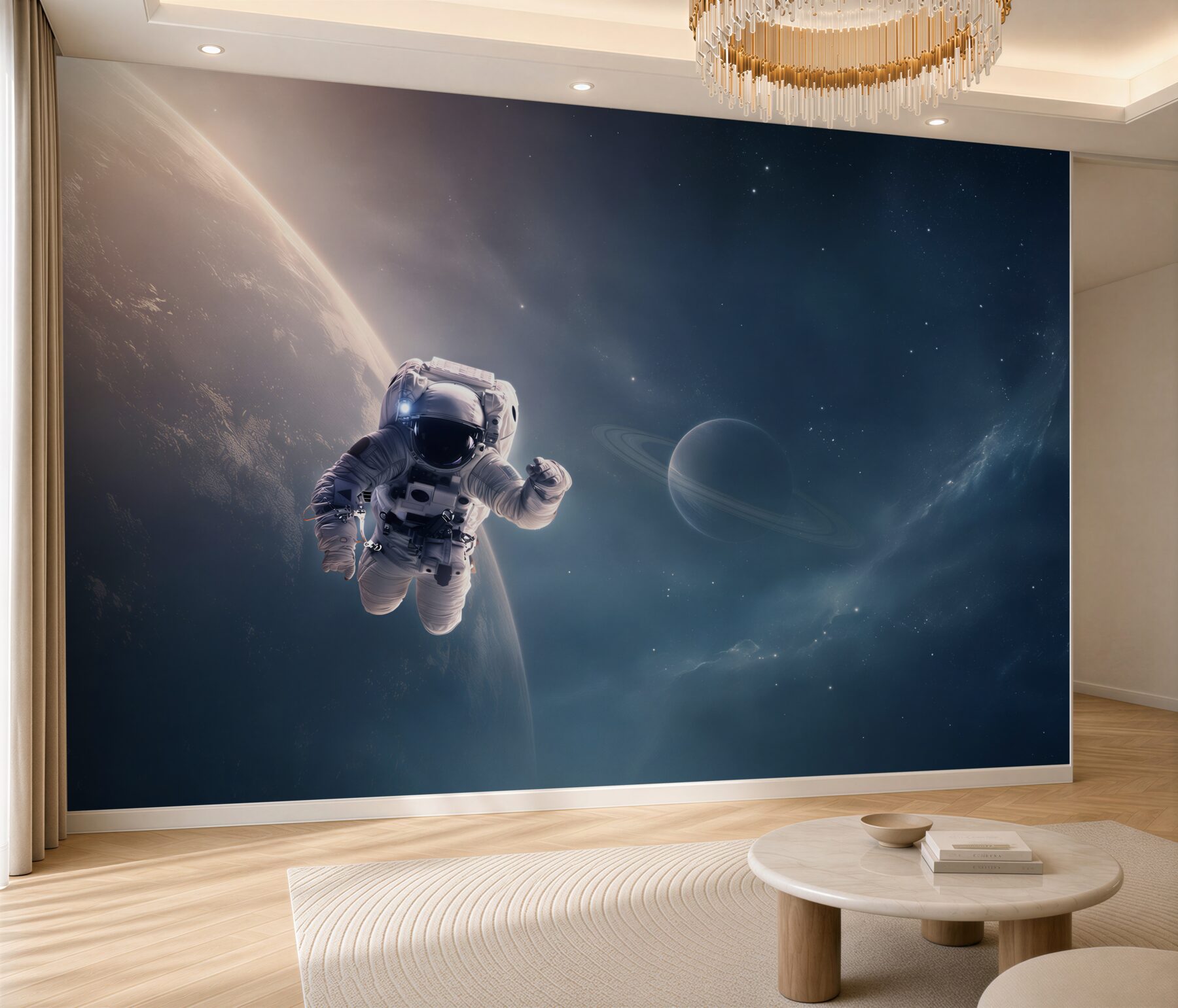 Fototapeta astronauta na tle Jowisza?v23