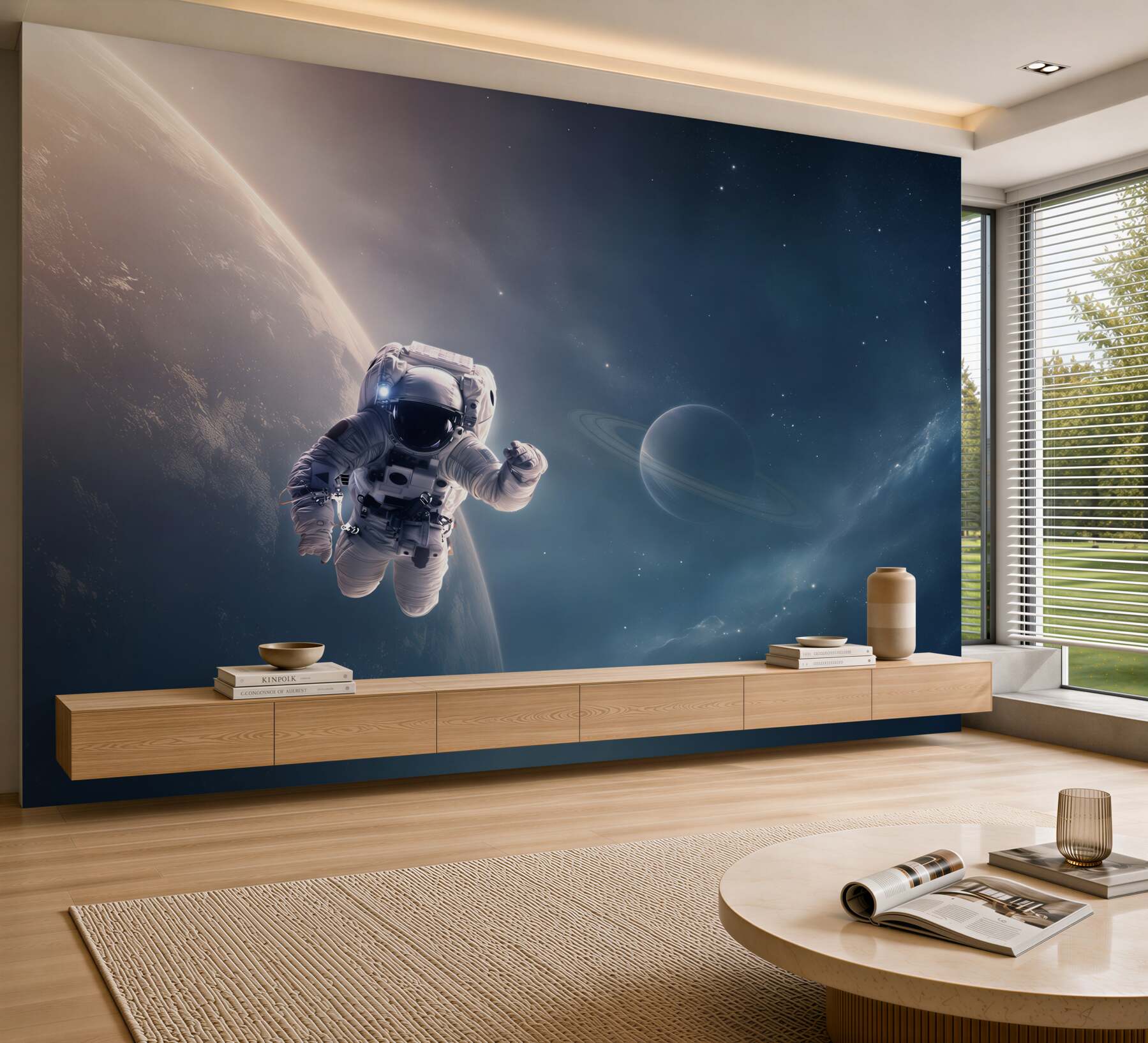 Fototapeta astronauta na tle Jowisza?v23