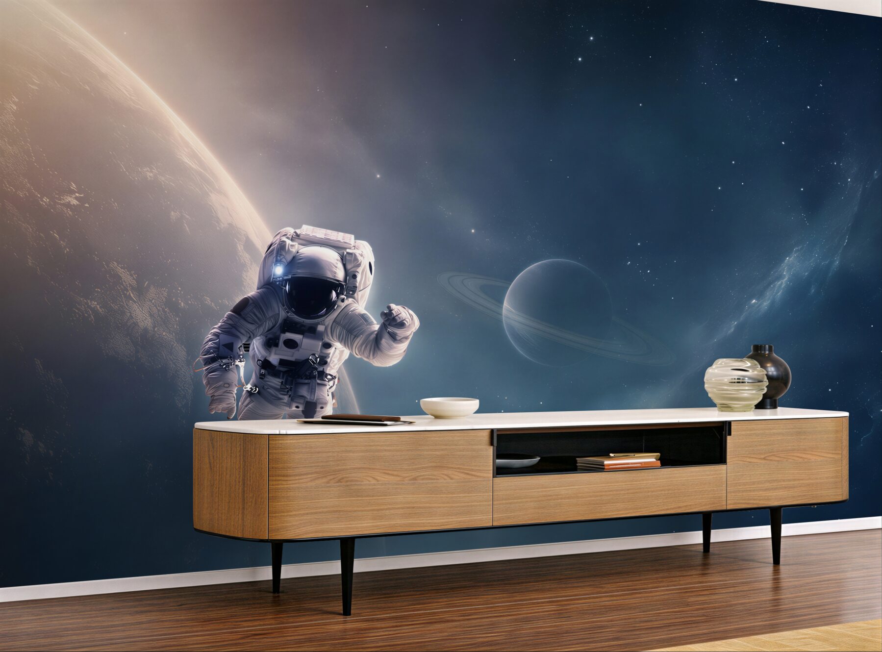 Fototapeta astronauta na tle Jowisza?v23