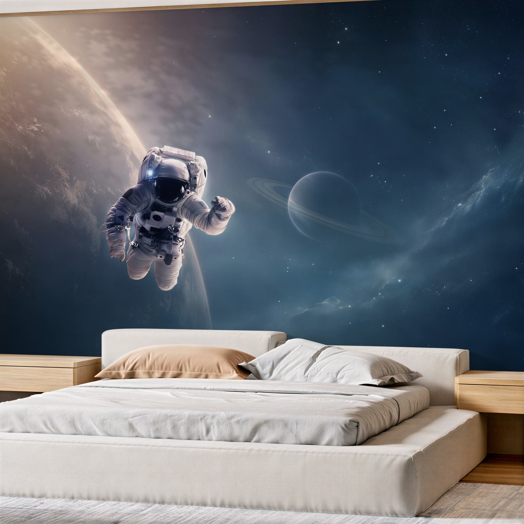 Fototapeta astronauta na tle Jowisza?v23