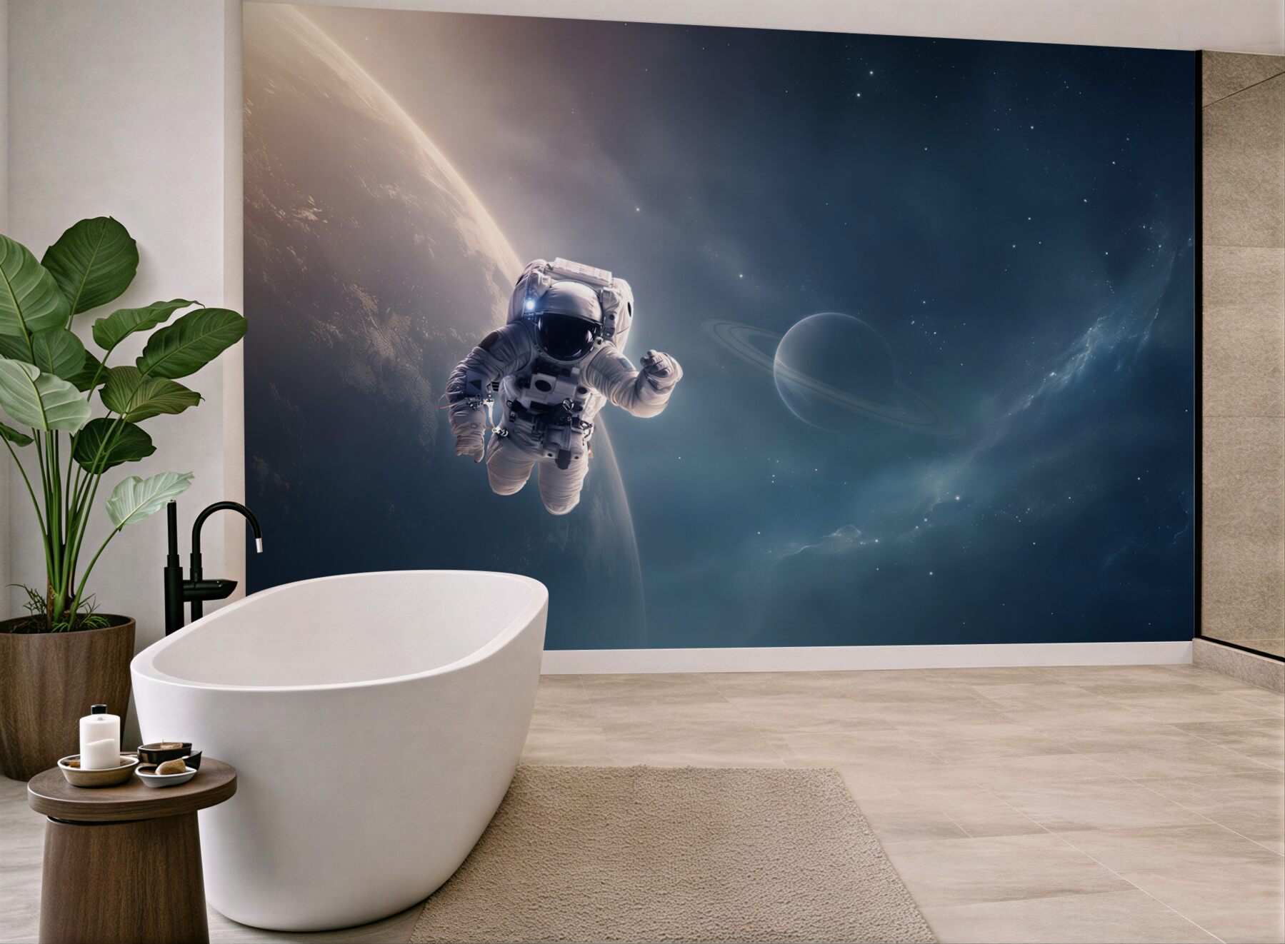 Fototapeta astronauta na tle Jowisza?v23