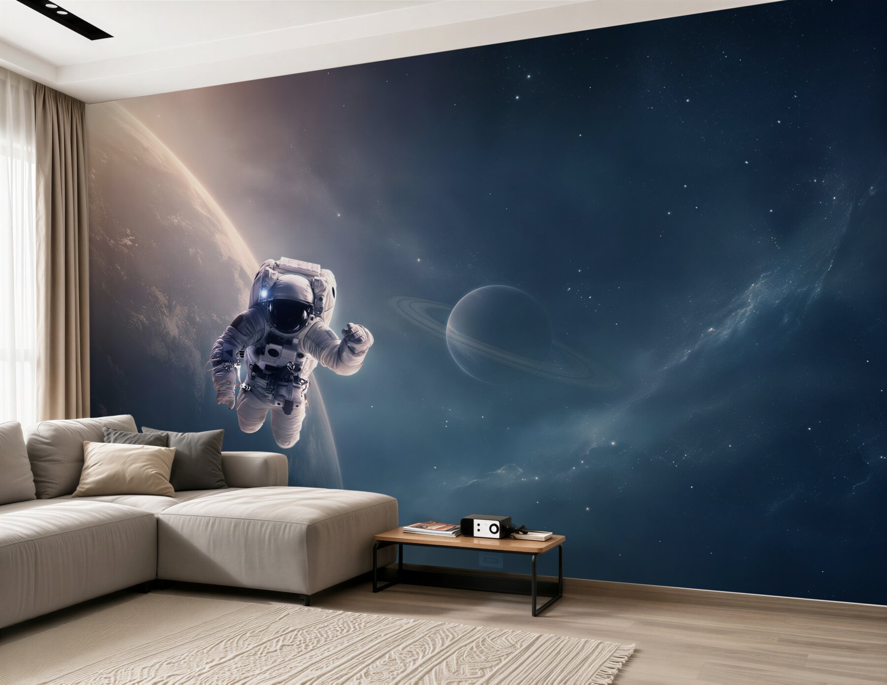 Fototapeta astronauta na tle Jowisza?v23