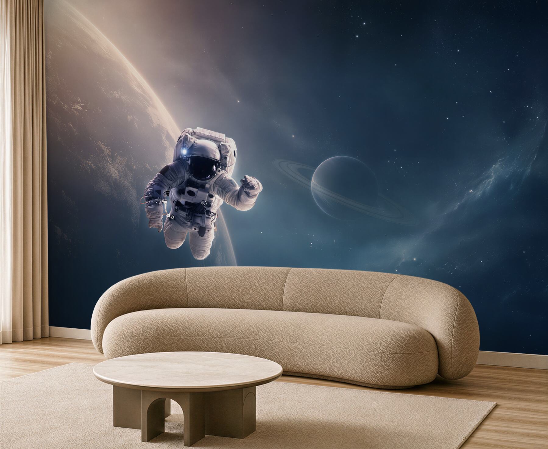 Fototapeta astronauta na tle Jowisza?v23