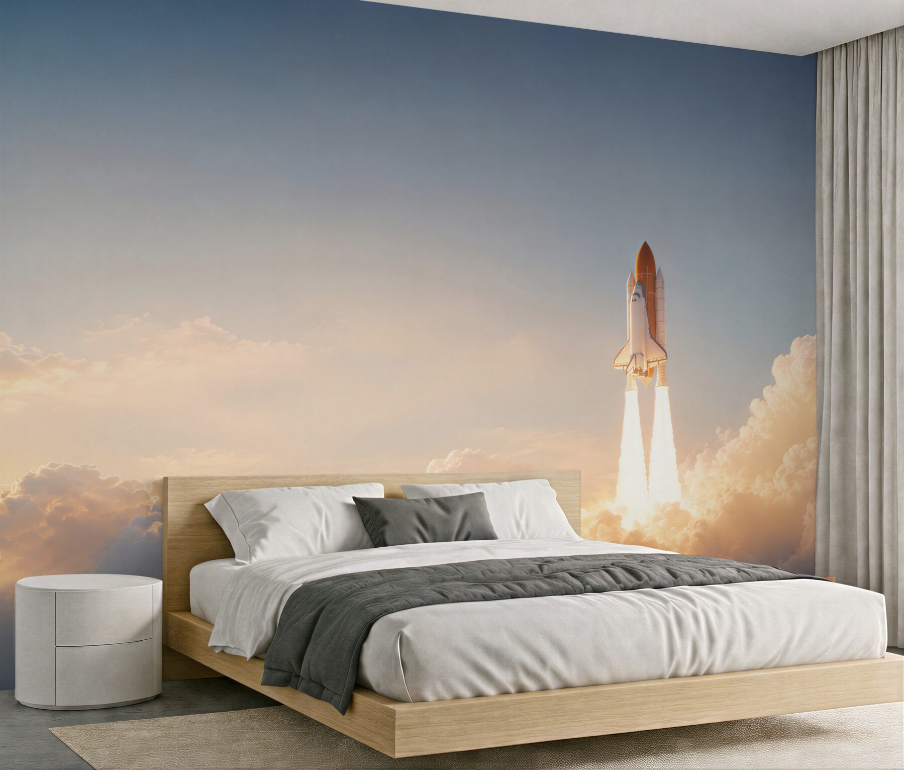 Fototapeta statek kosmiczny startujący w kosmos