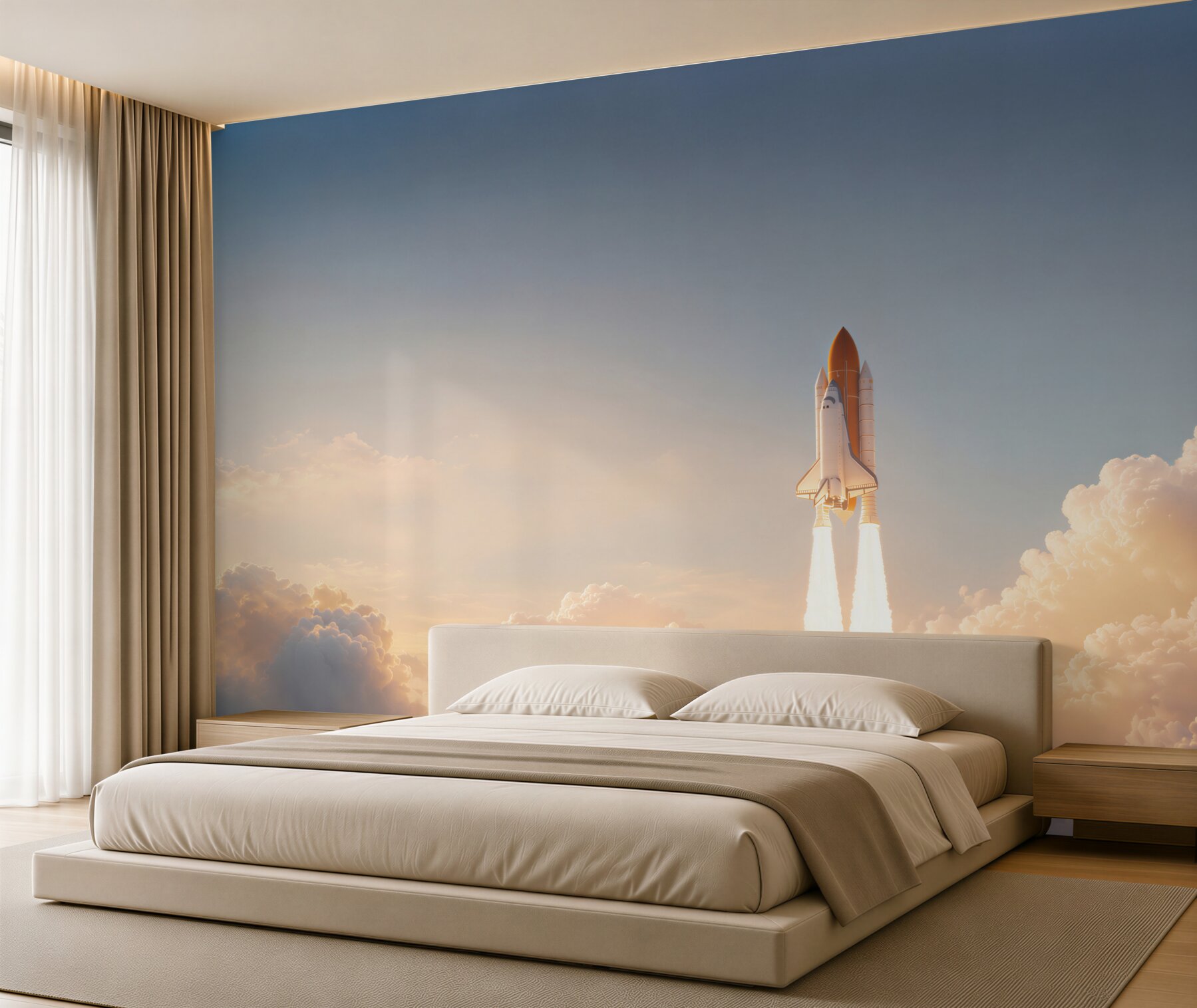 Fototapeta statek kosmiczny startujący w kosmos?v23