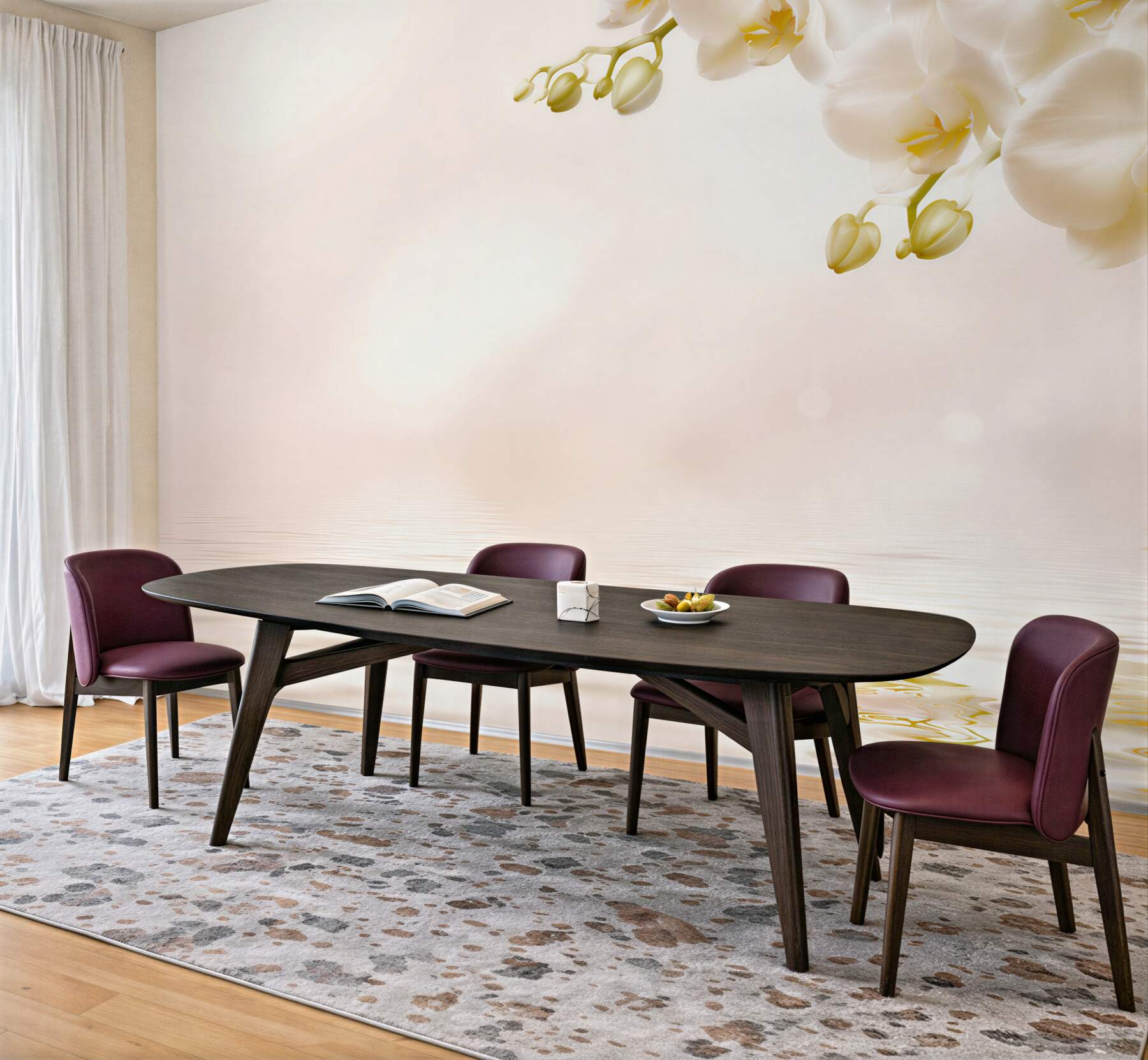 Fototapeta śnieżnobiałe kwiaty orchidei o świcie?v23