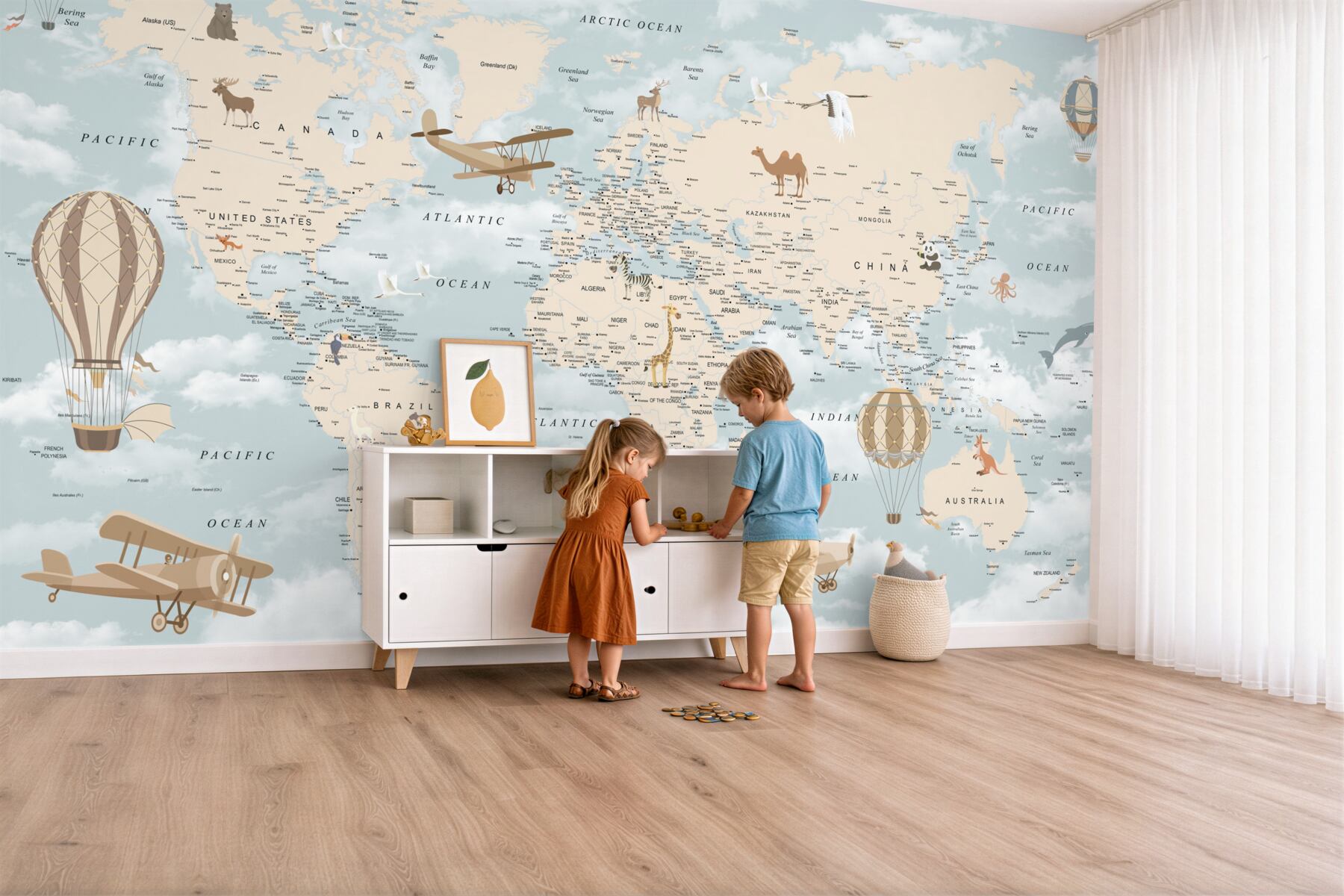 Fototapeta fascynująca mapa świata?v23