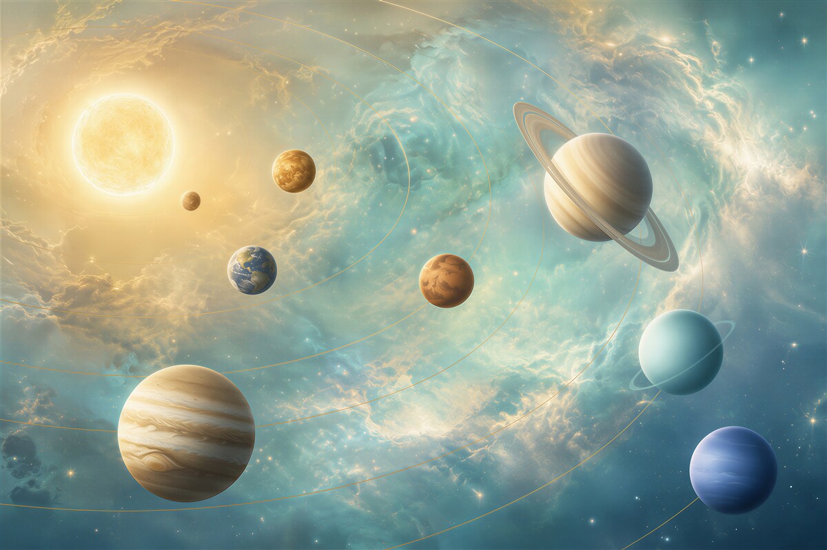 Fototapeta kilka planet w kosmosie