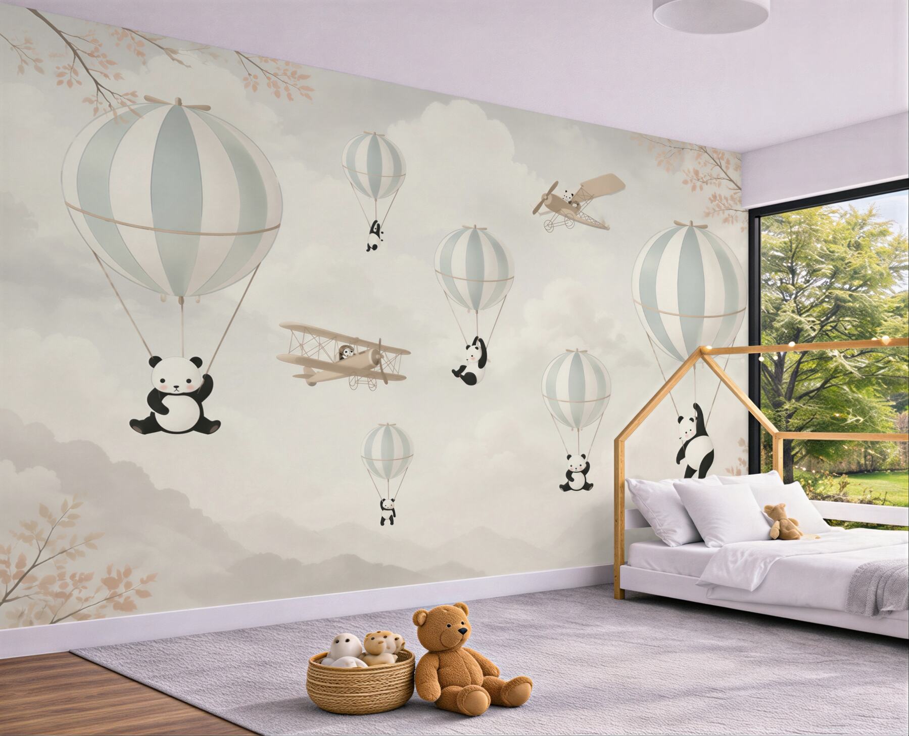 Fototapeta balony i pandy?v23