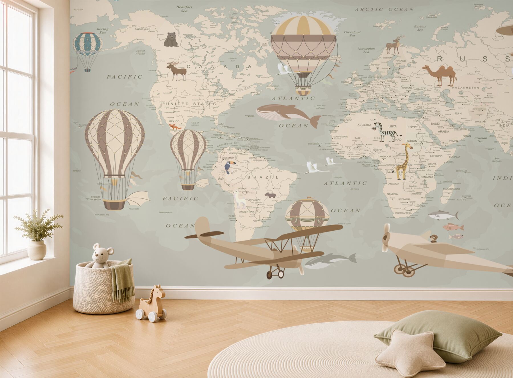 Fototapeta mapa świata ze zdjęciami?v23