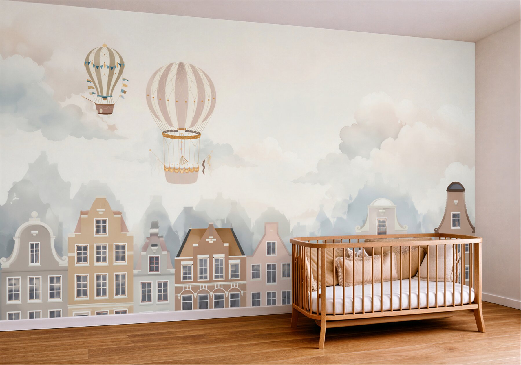 Fototapeta balony na ogrzane powietrze nad miastem?v23