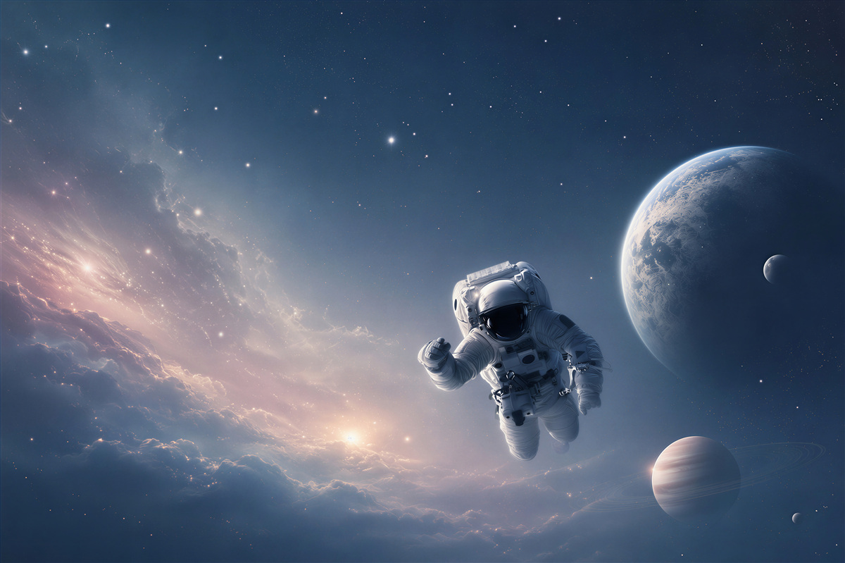 Fototapeta astronauta w kosmosie