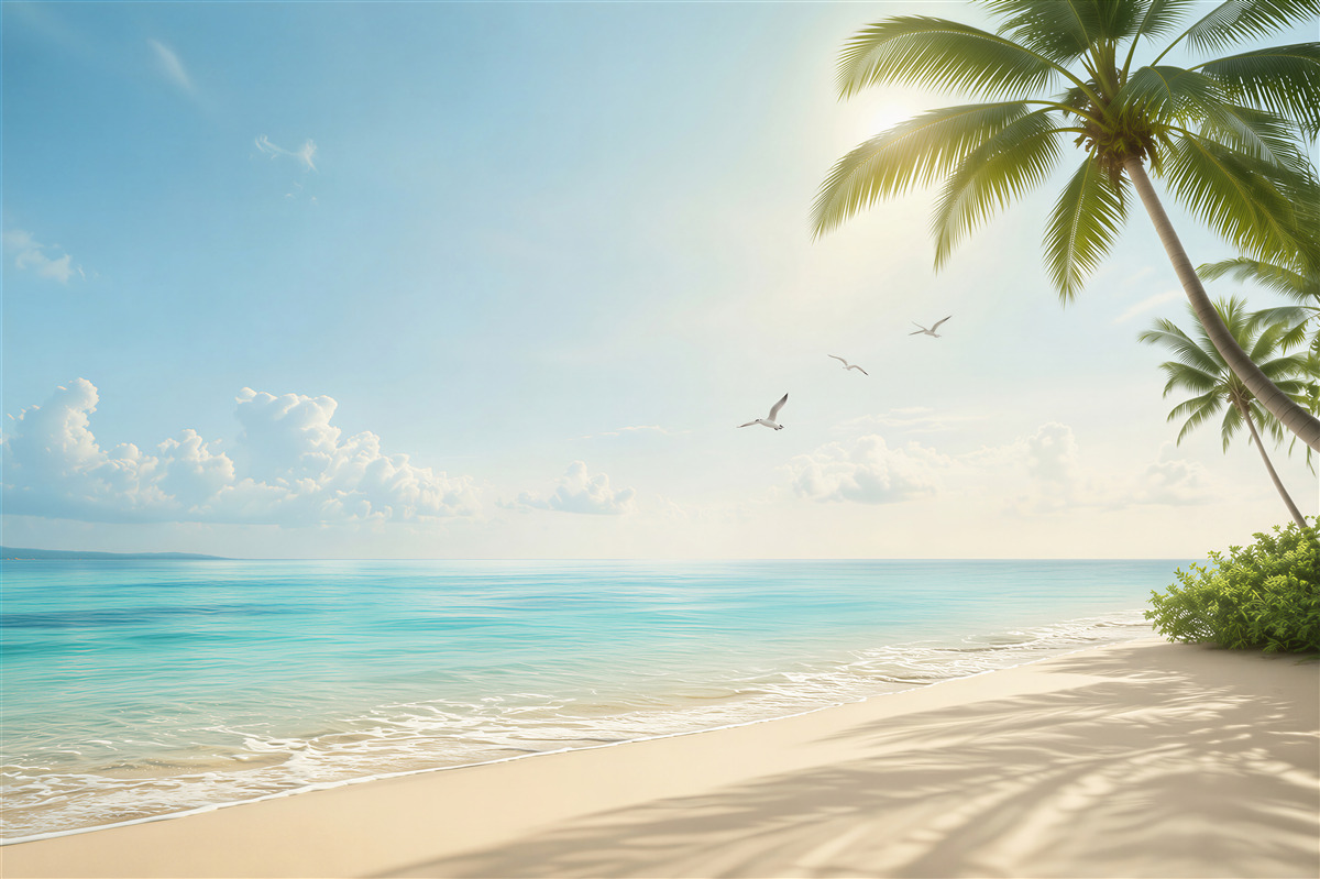 Fototapeta cichy raj na plaży