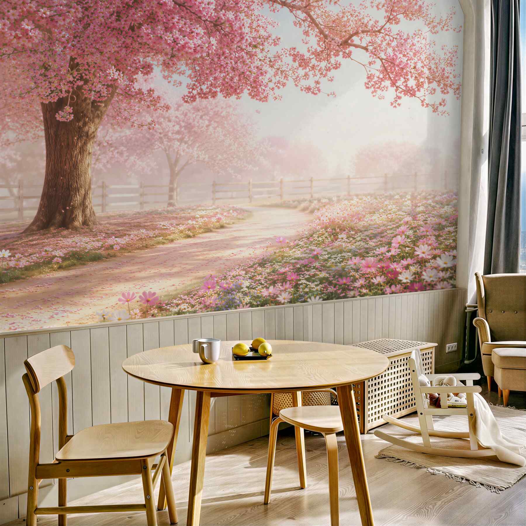 Fototapeta stara kwitnąca różowa sakura?v23