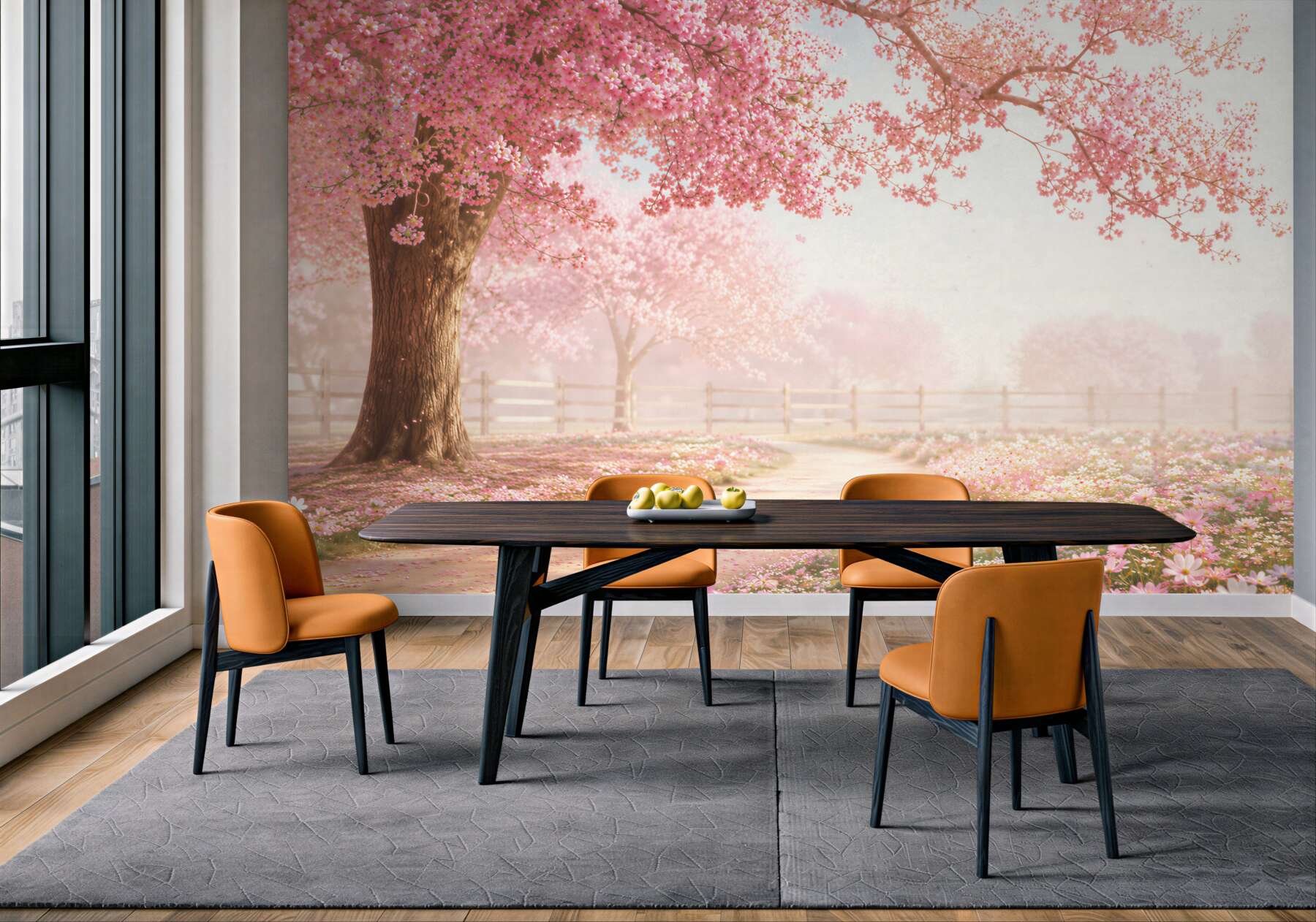 Fototapeta stara kwitnąca różowa sakura?v23