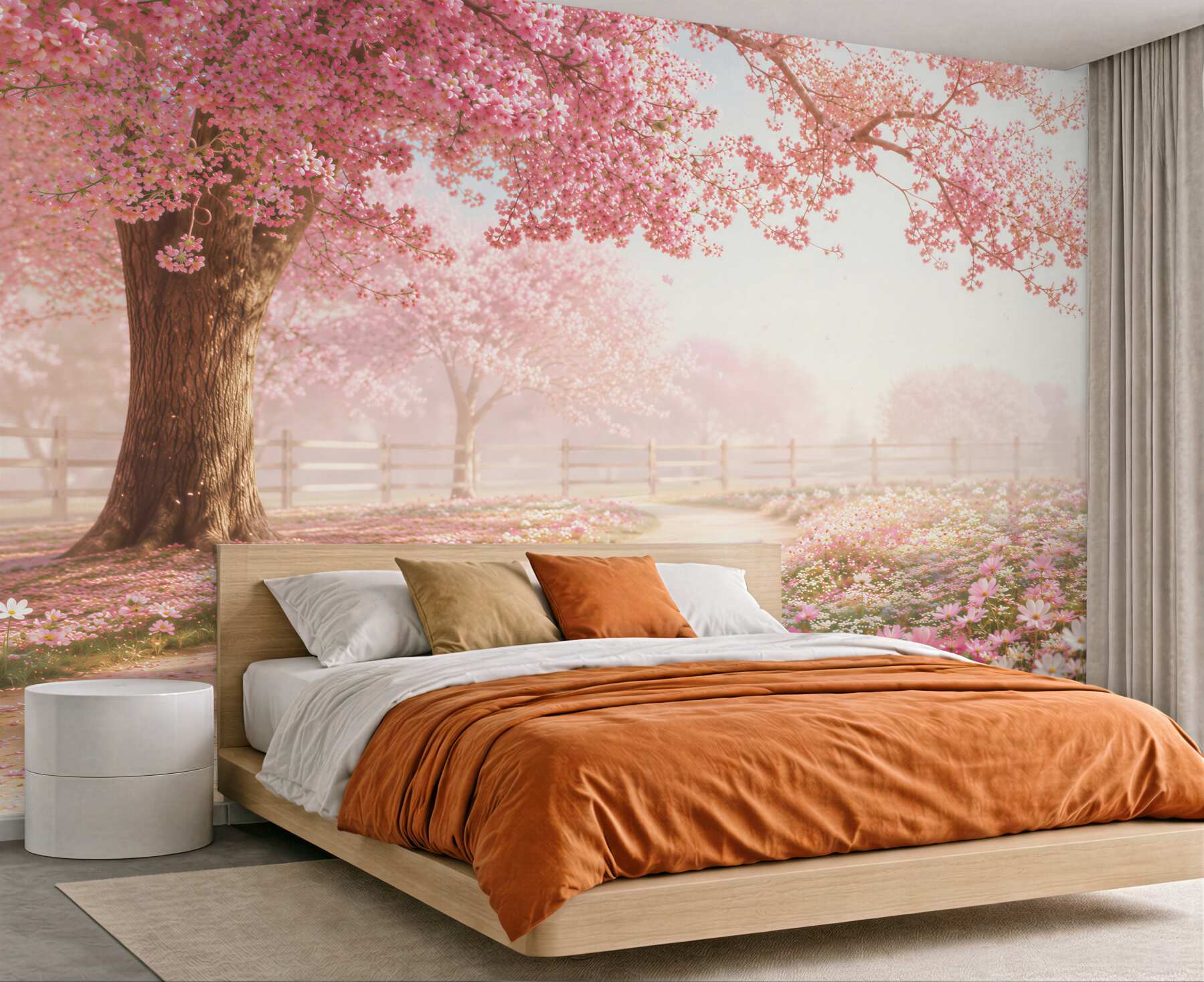 Fototapeta stara kwitnąca różowa sakura?v23