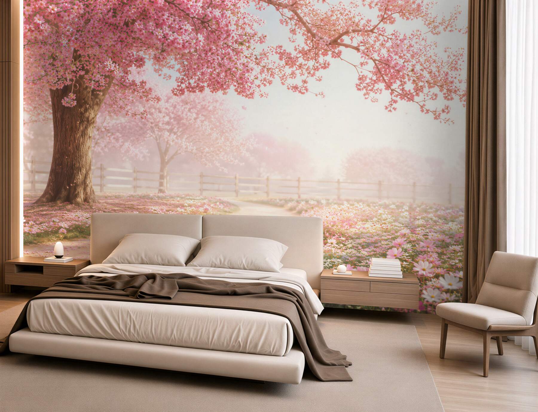 Fototapeta stara kwitnąca różowa sakura?v23