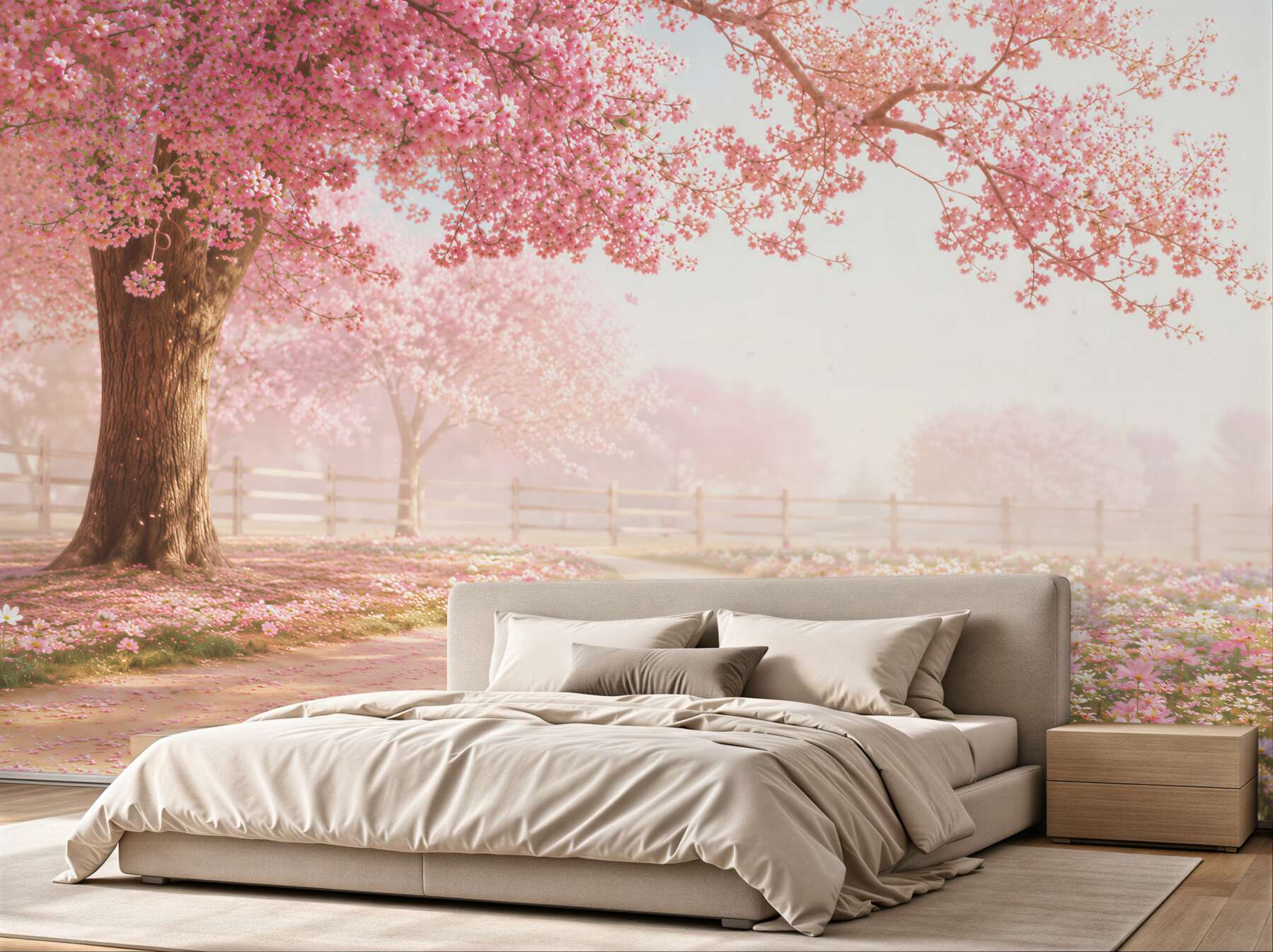 Fototapeta stara kwitnąca różowa sakura?v23