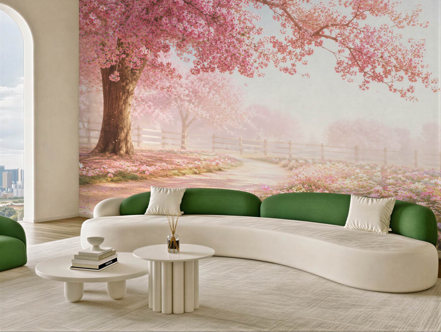 Fototapeta stara kwitnąca różowa sakura?v23