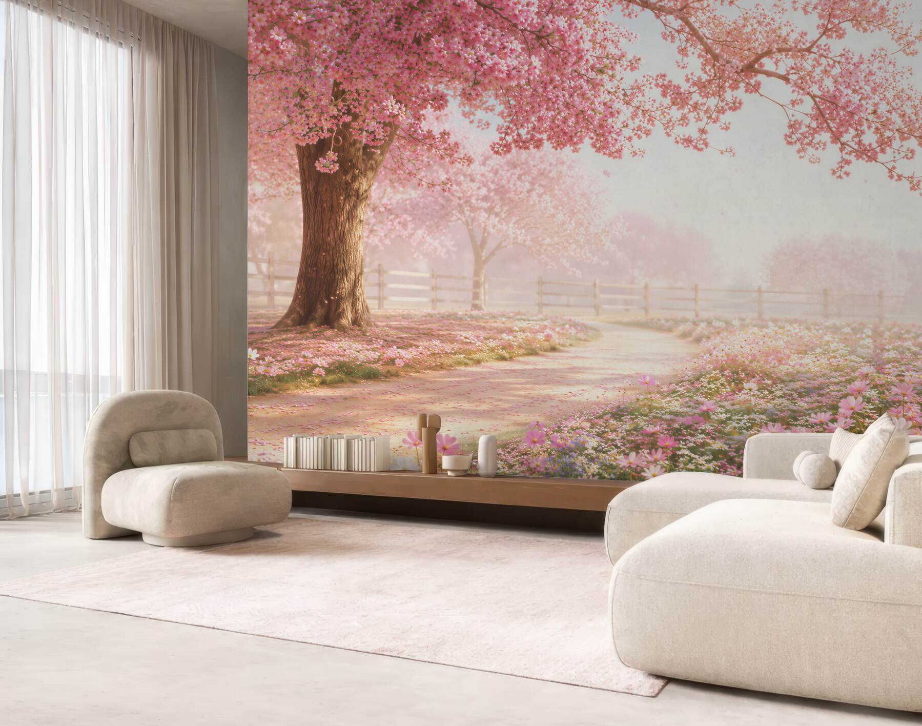 Fototapeta stara kwitnąca różowa sakura?v23