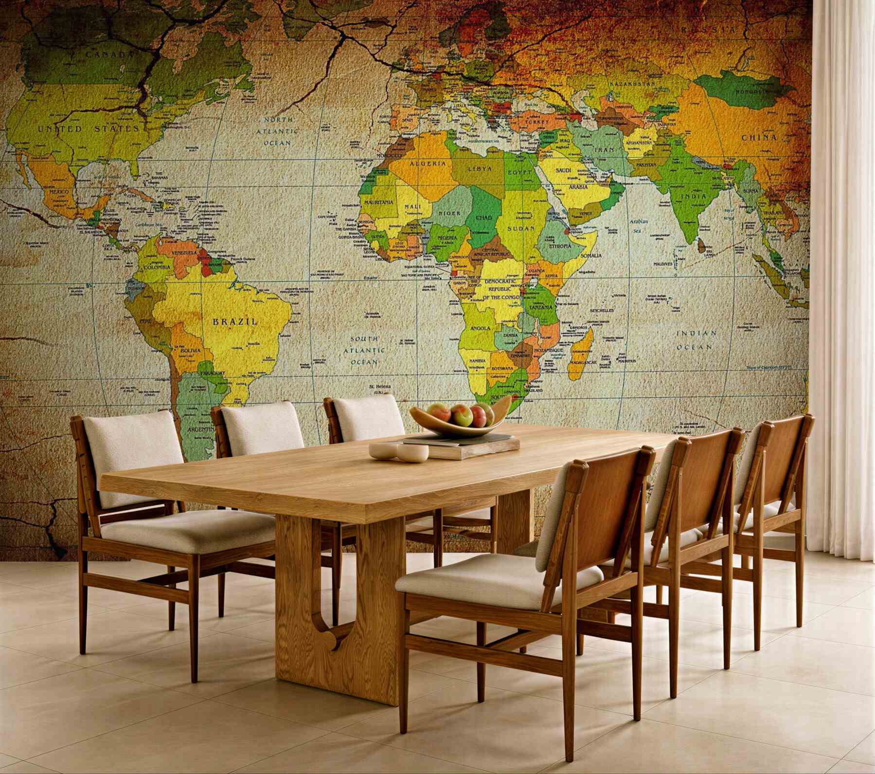 Fototapeta geograficzna mapa świata?v23