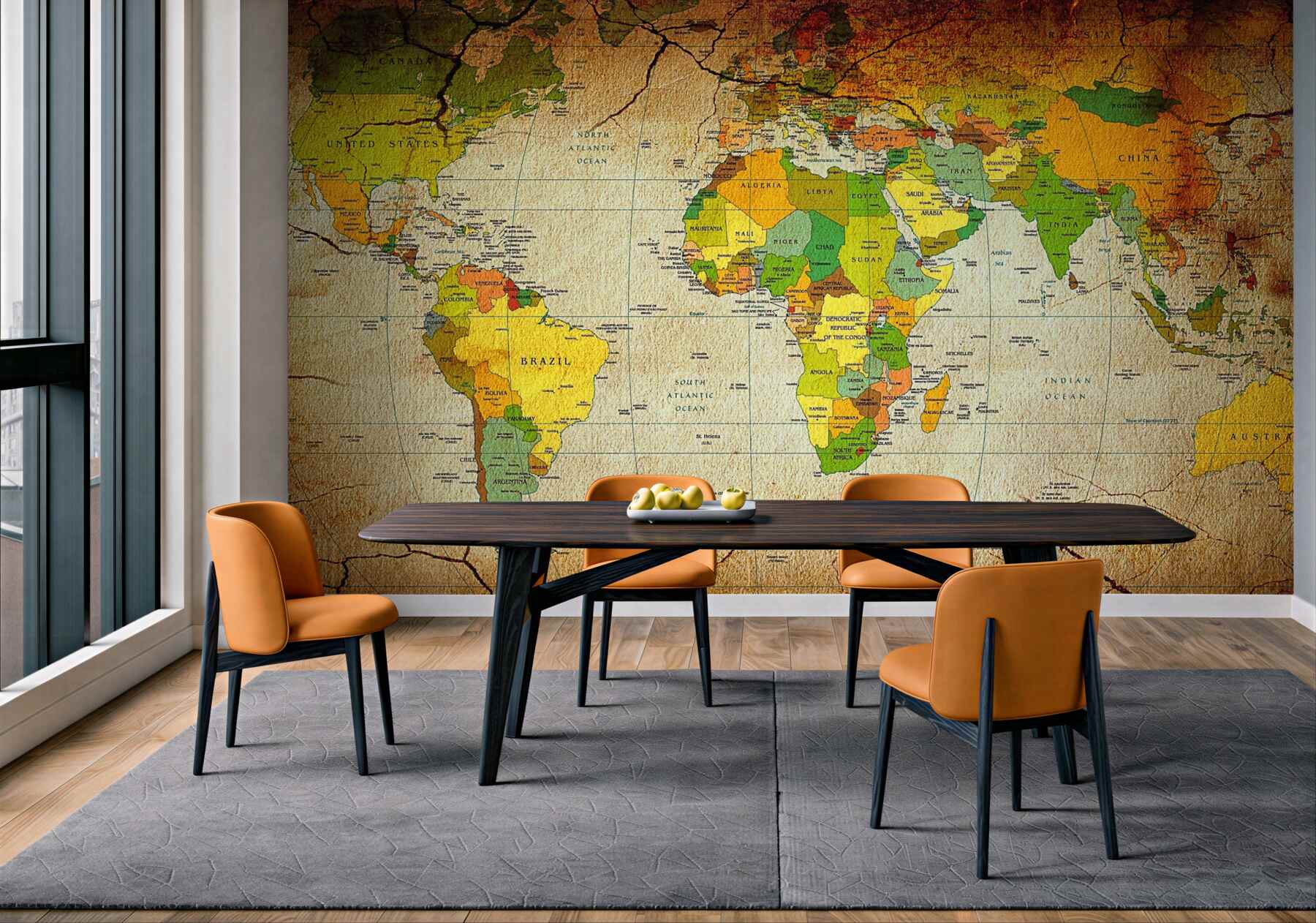 Fototapeta geograficzna mapa świata?v23